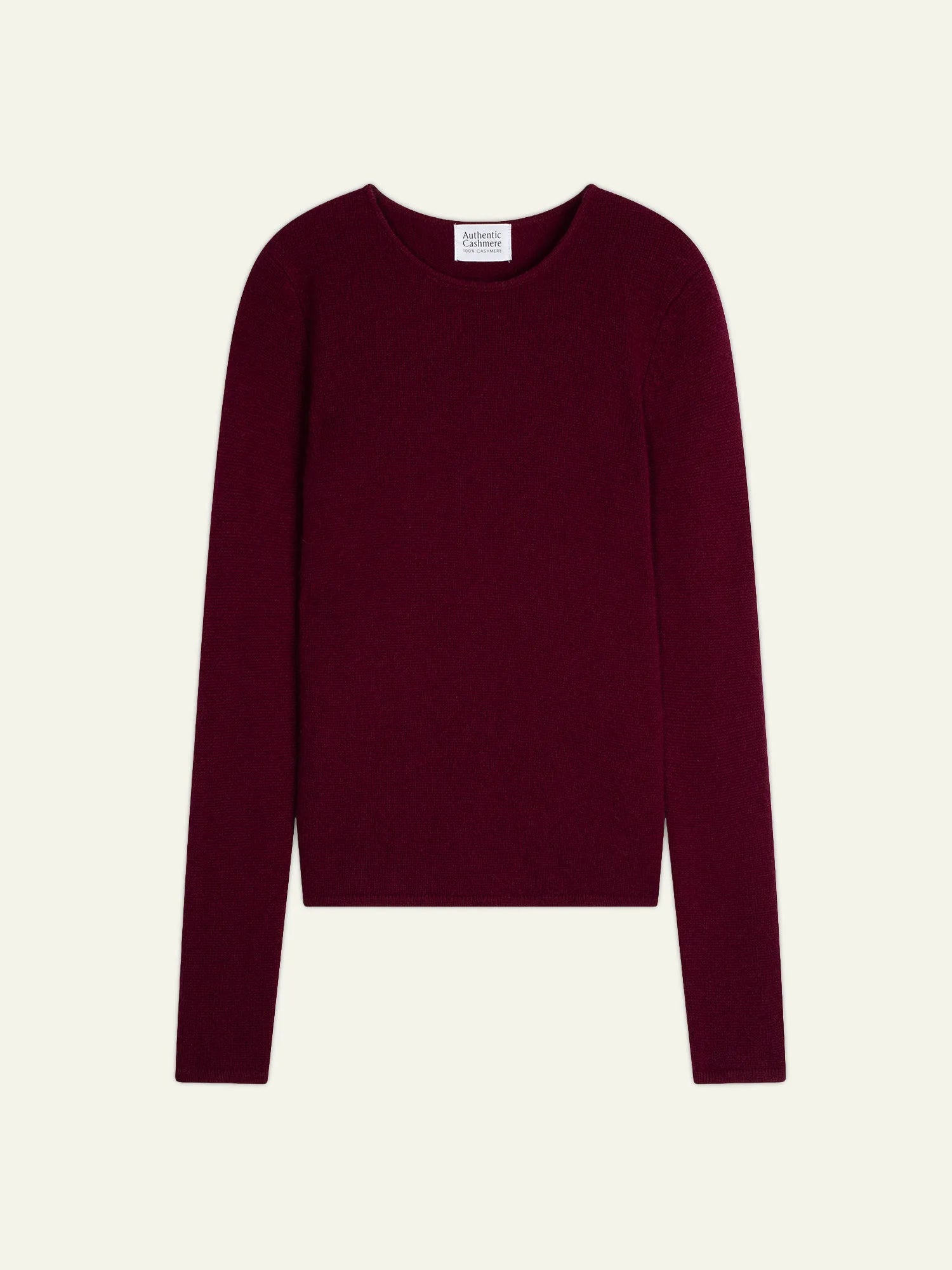 IVY pull col rond 4 fils bordeaux