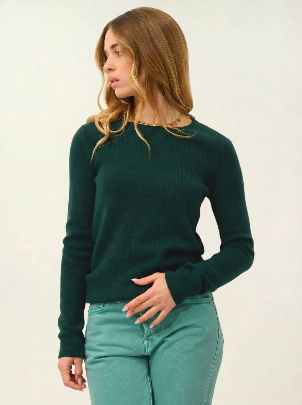 IVY sweater crew neck 4 ply cypress