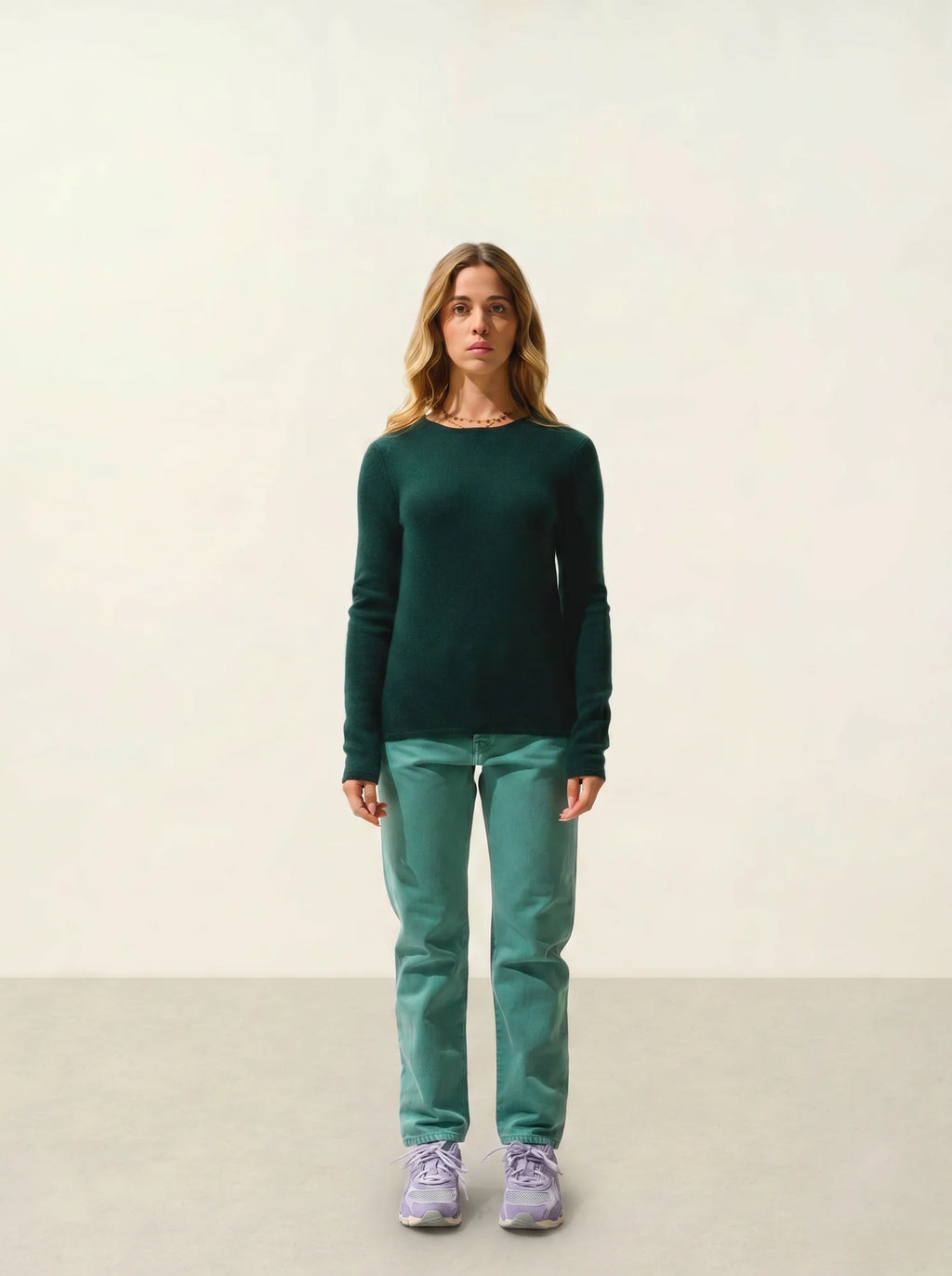 IVY sweater crew neck 4 ply cypress