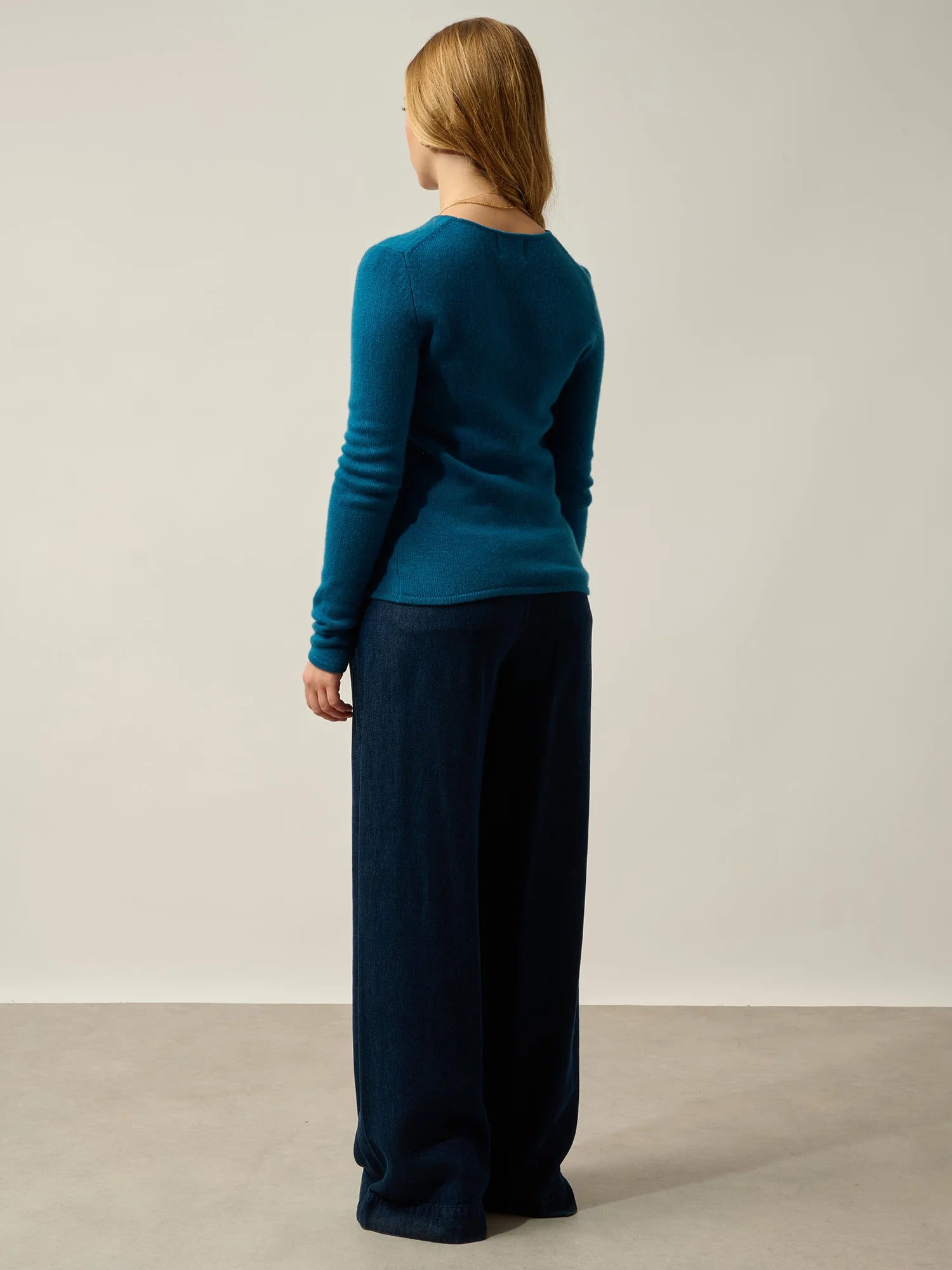 IVY pullover rundhalsausschnitt 4-fädig pfau