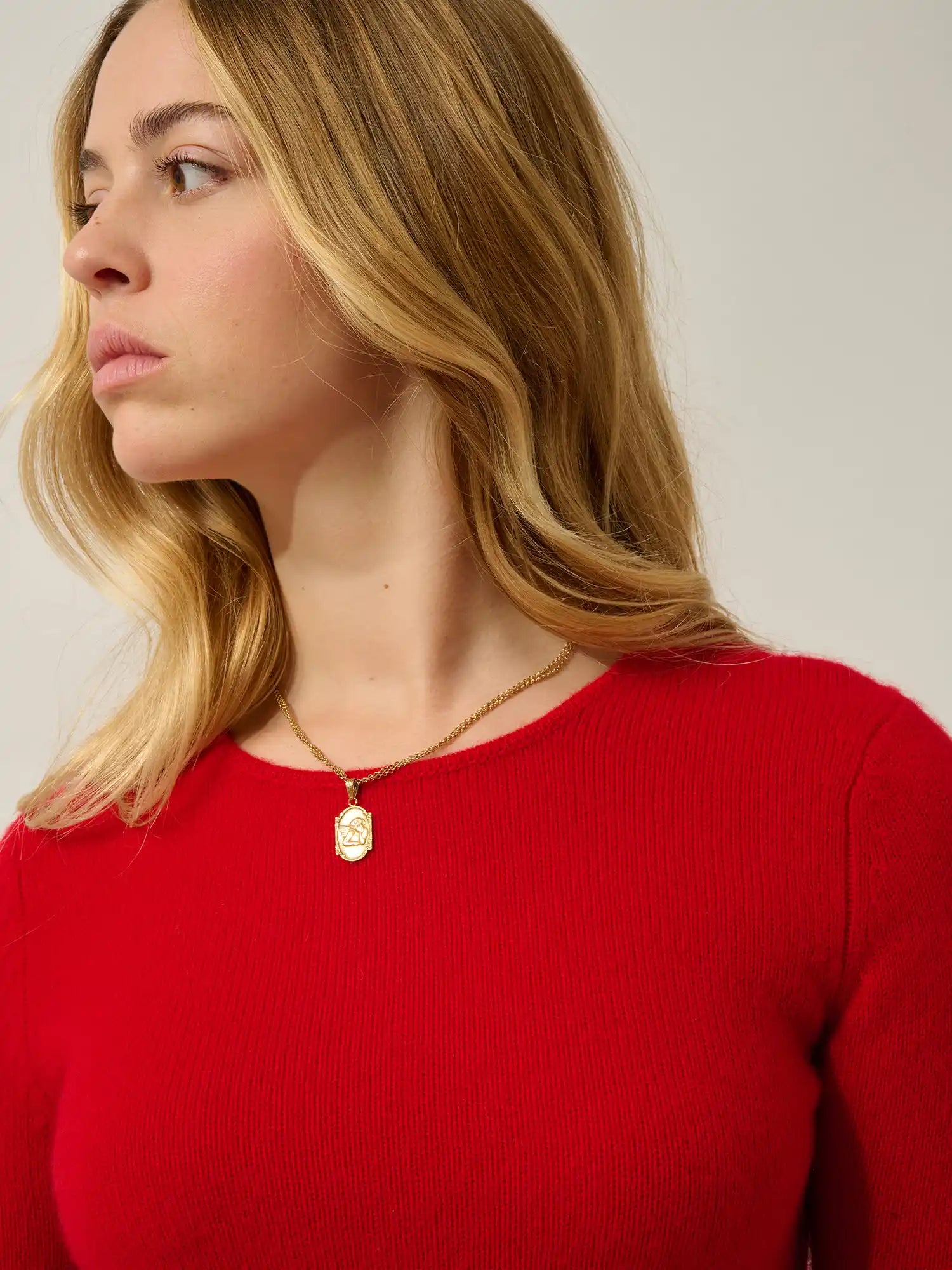 IVY pullover rundhalsausschnitt 4-fädig rot