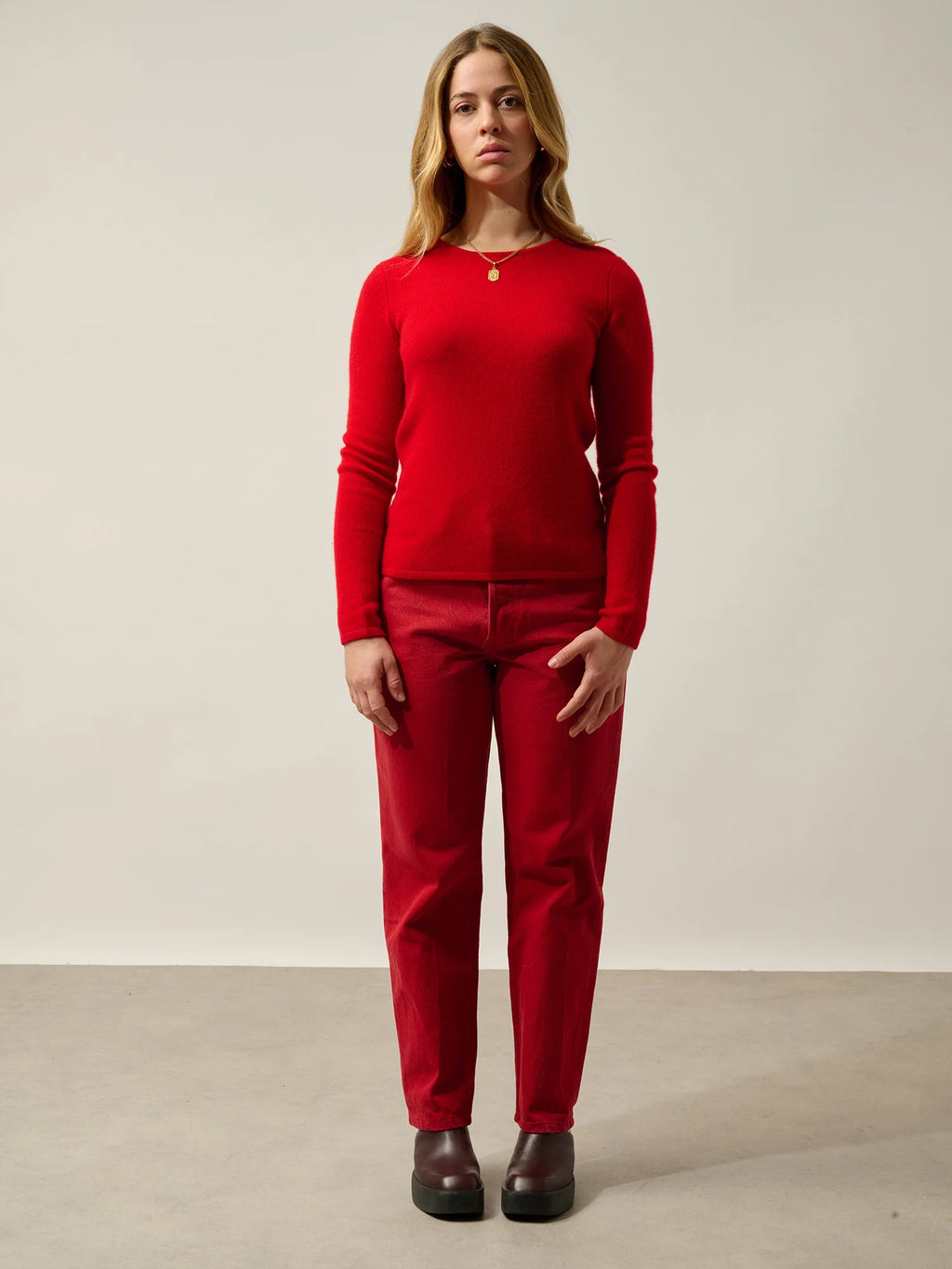 IVY sweater crew neck 4 ply red
