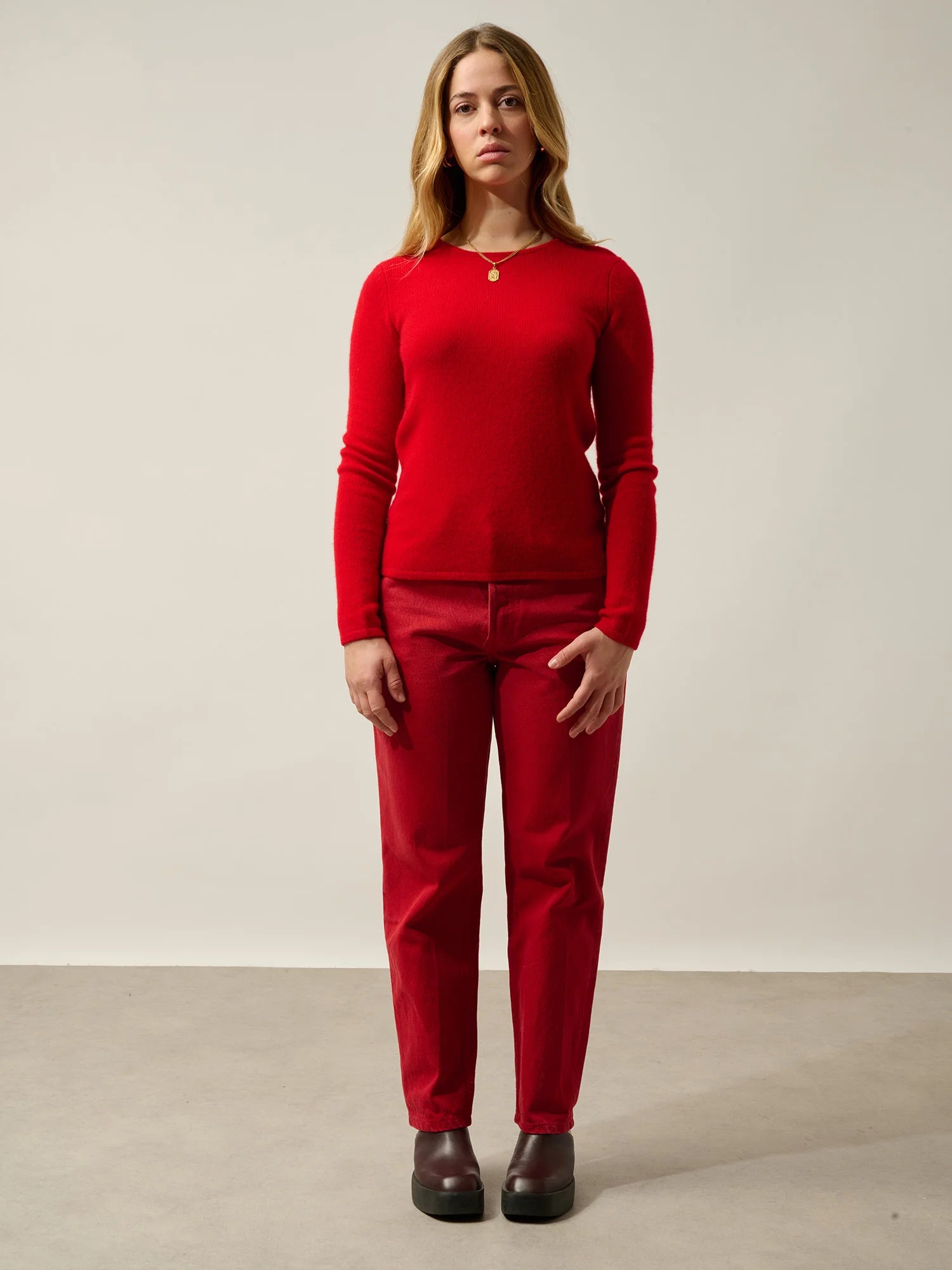 IVY sweater crew neck 4 ply red