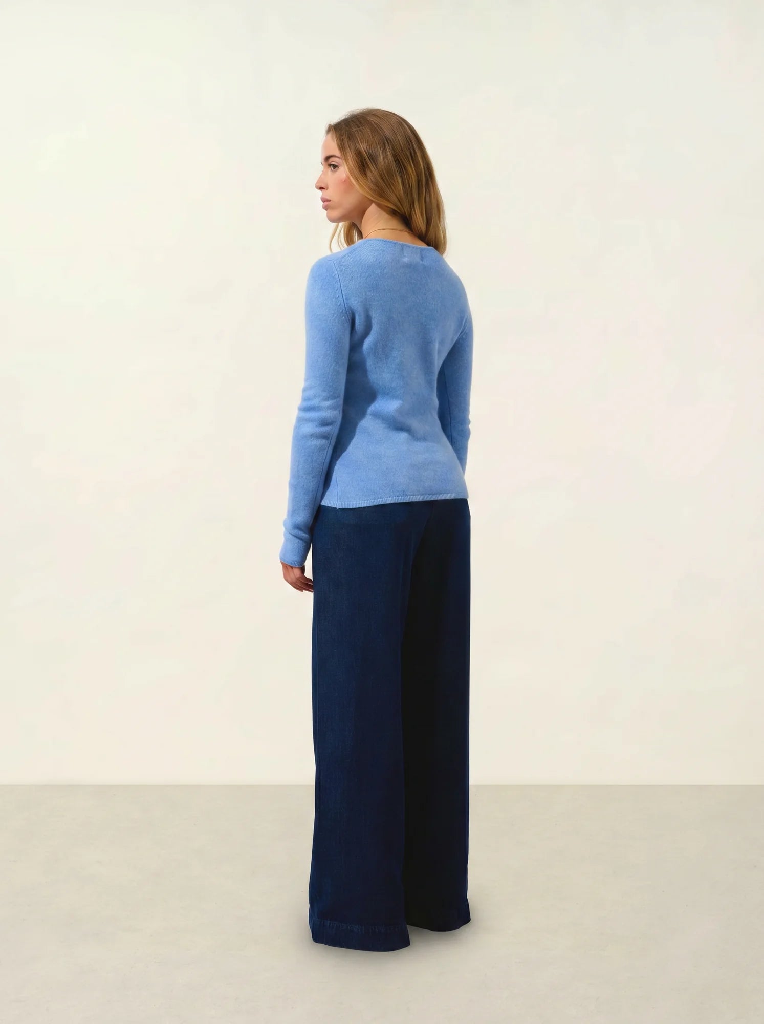 IVY pullover rundhalsausschnitt 4-fädig himmelblau