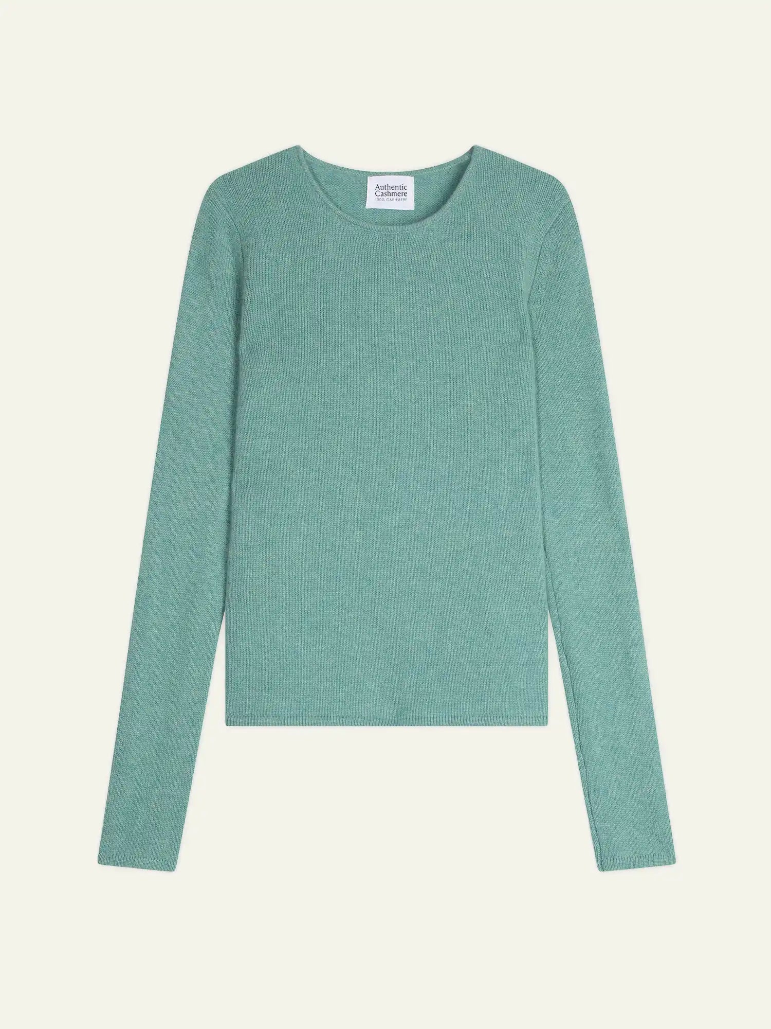 IVY pull col rond 4 fils vert chiné
