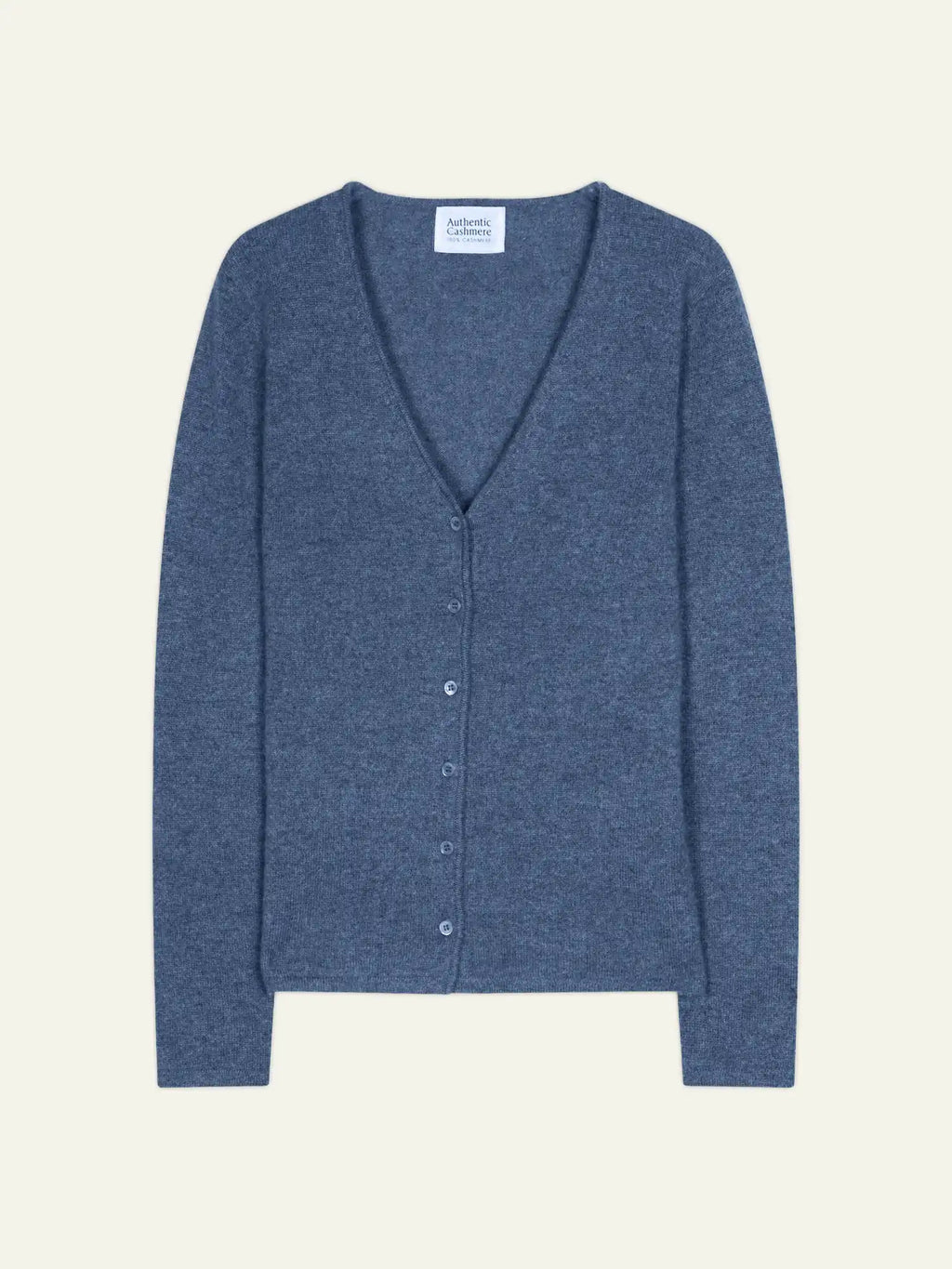 CHALAIS cardigan col V bleu denim