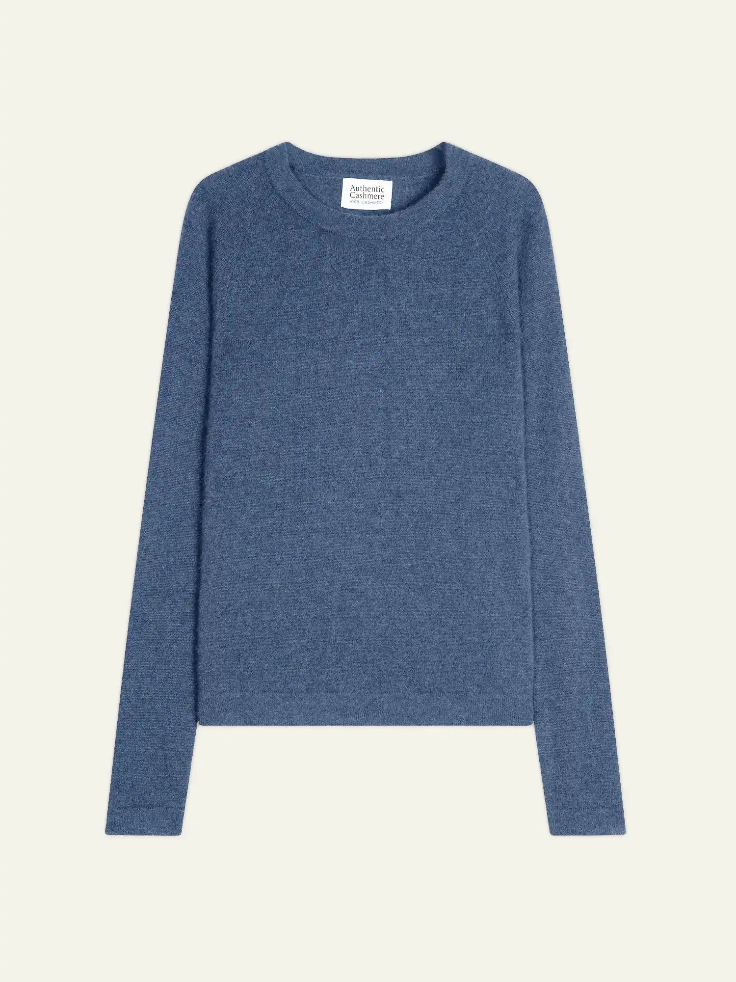 ECRIN pull col rond bleu denim