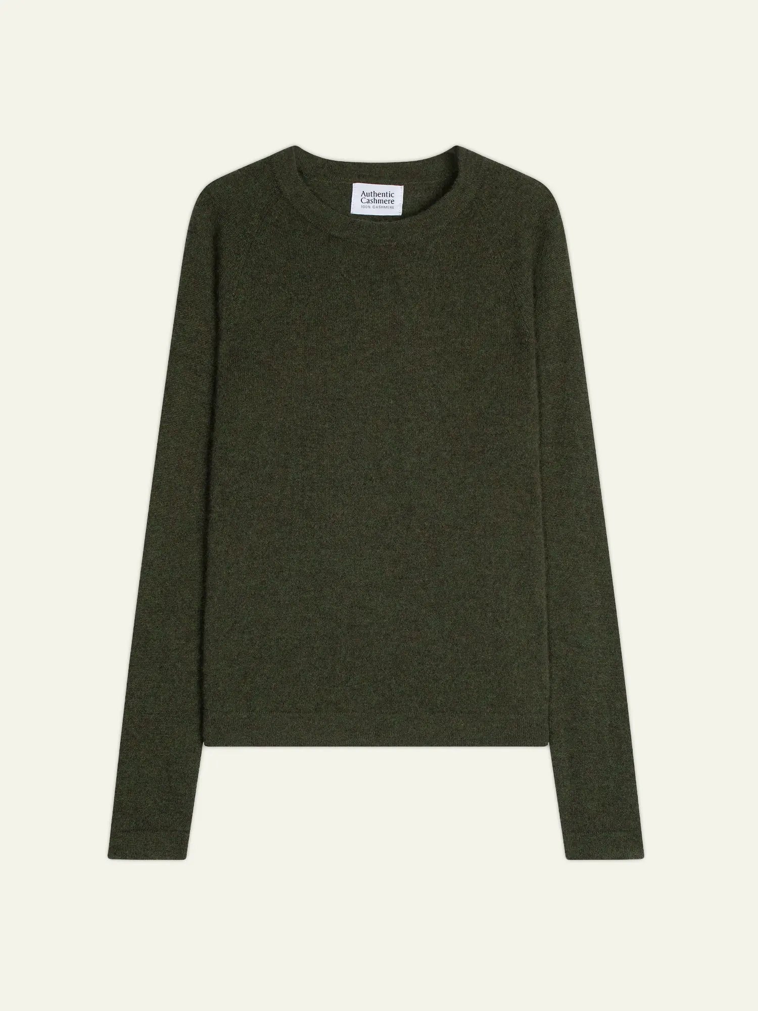 ECRIN Pullover Rundhalsausschnitt Khaki meliert