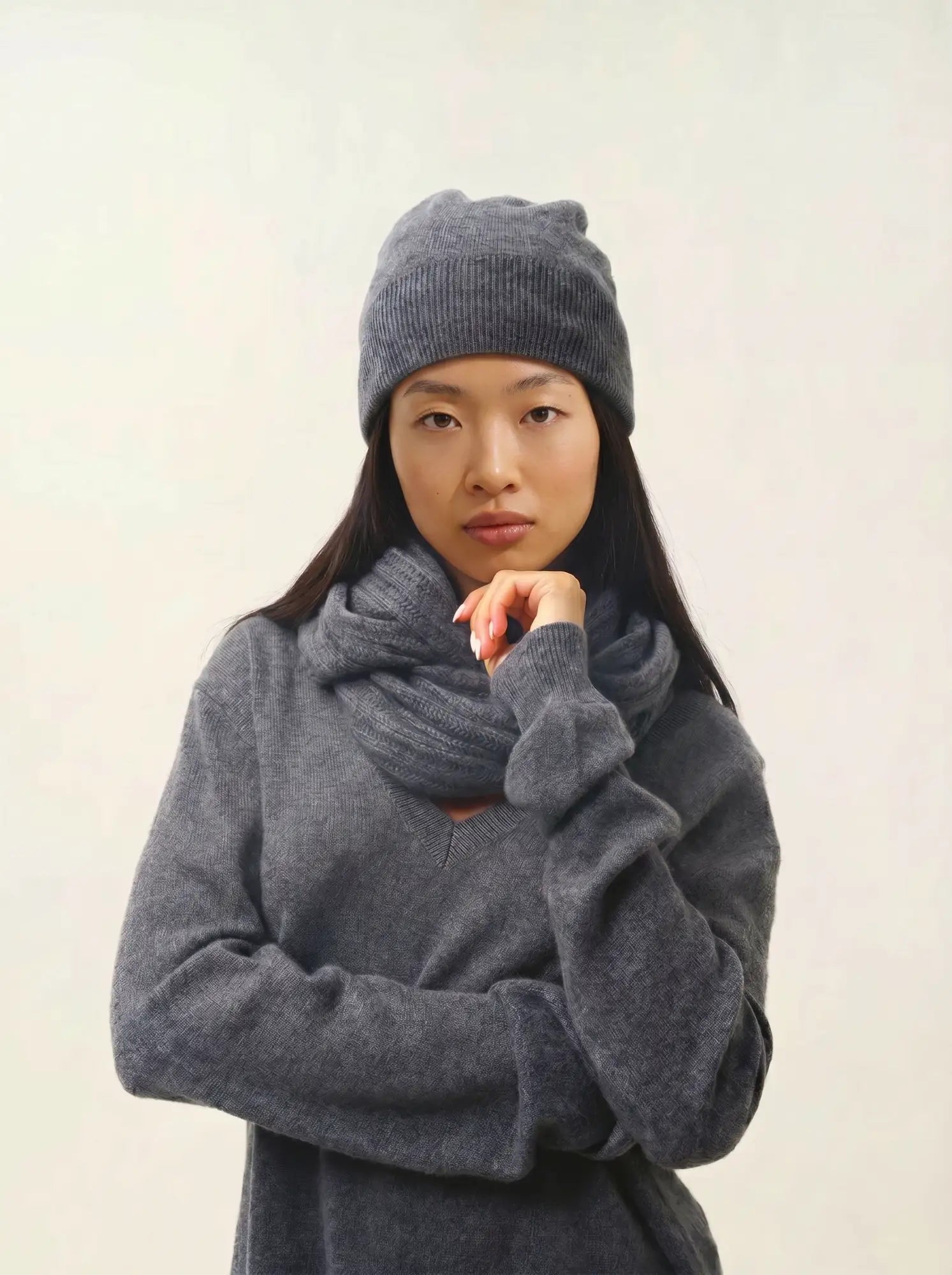 MANTI beanie heather charcoal