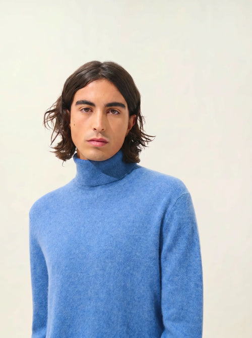 BANGE sweater turtleneck denim blue