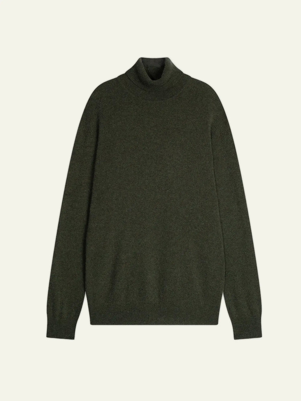 BANGE Pullover Rollkragen Khaki meliert