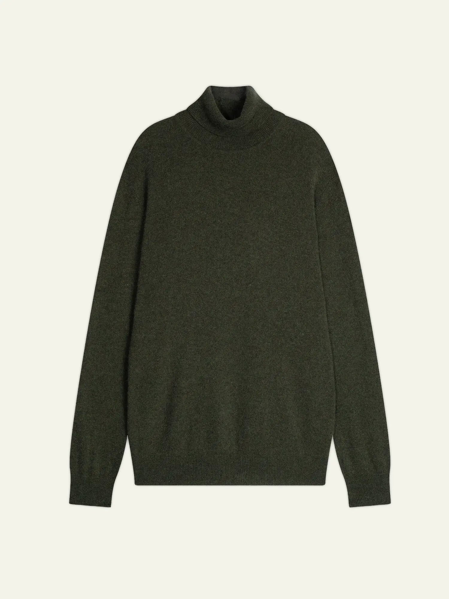 BANGE Pullover Rollkragen Khaki meliert