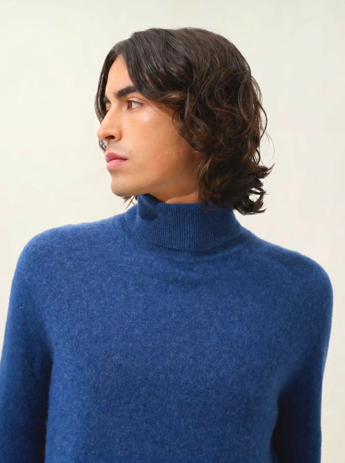 BANGE sweater turtleneck heather ocean