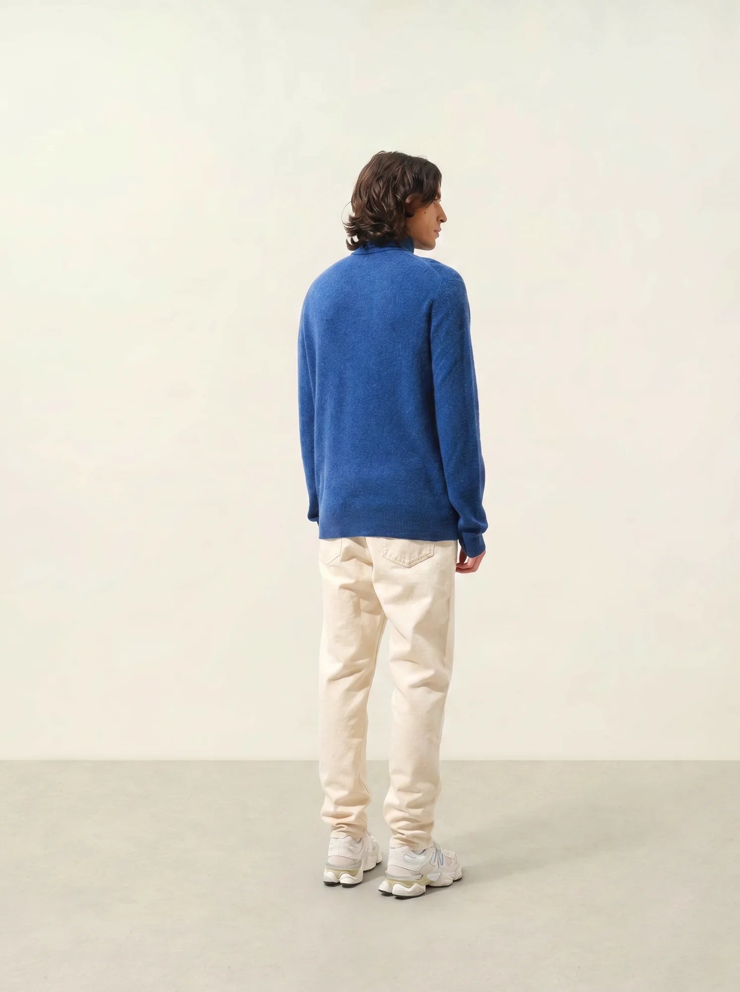BANGE pull col roulé océan chiné