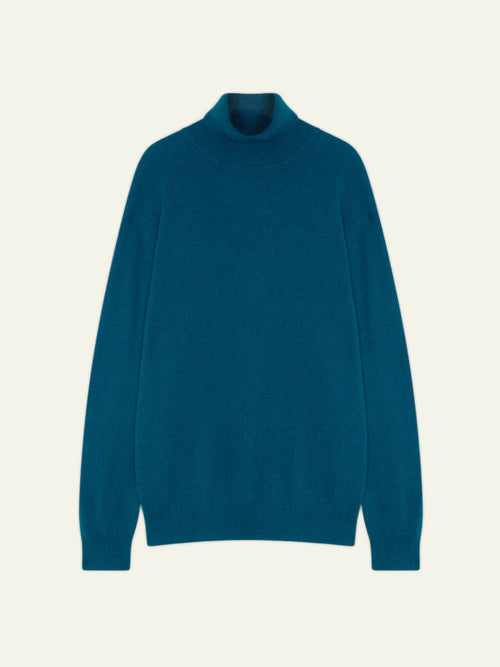 BANGE sweater turtleneck peacock