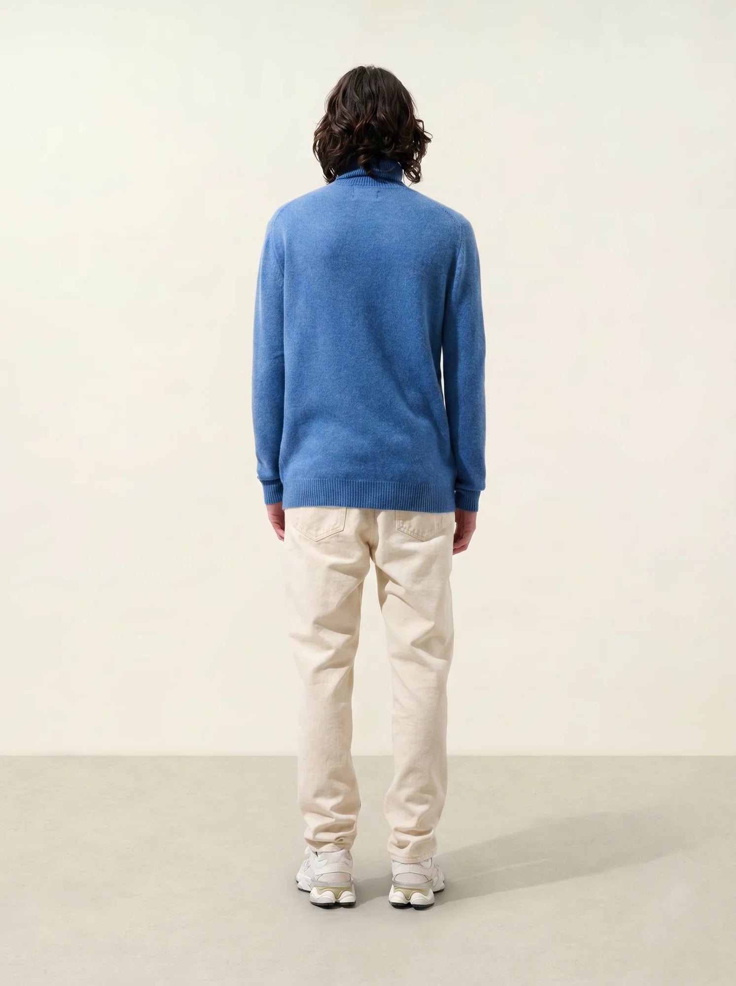 MARTIN sweater turtleneck 4 ply denim blue