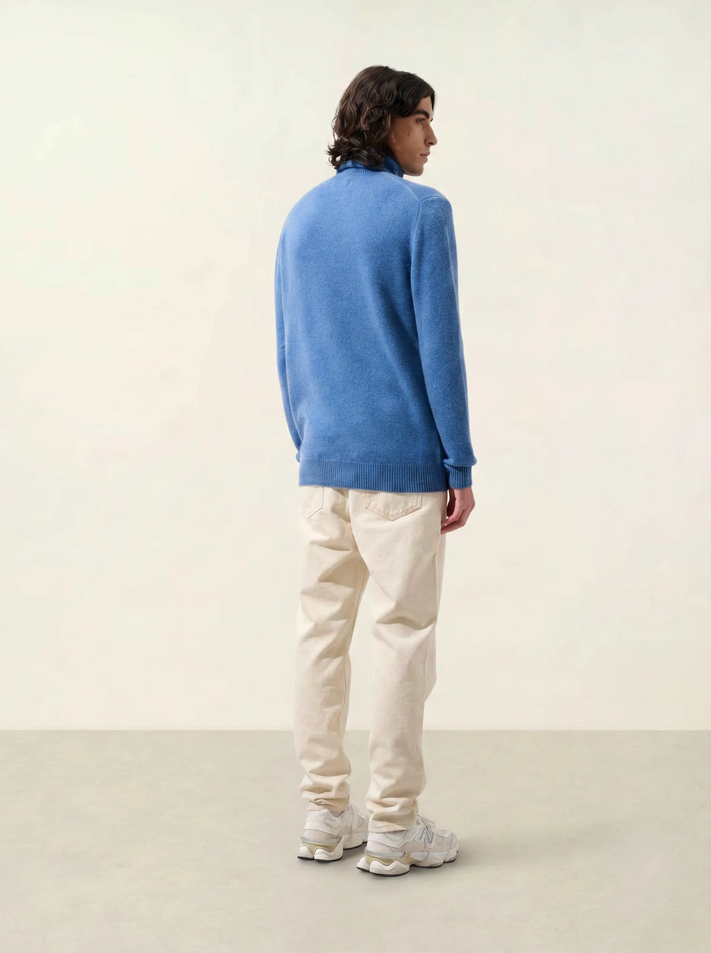 MARTIN sweater turtleneck 4 ply denim blue