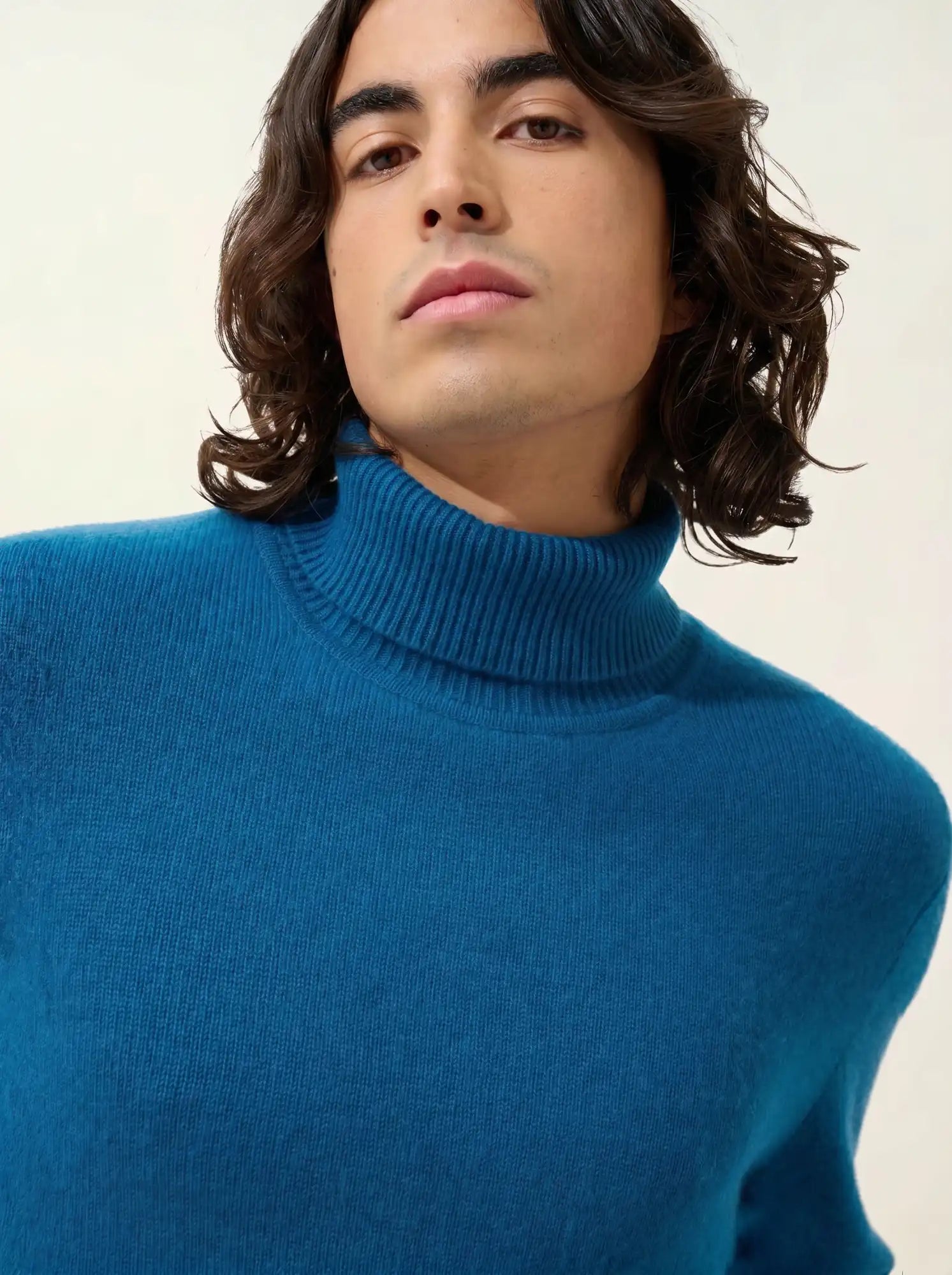 MARTIN sweater turtleneck 4 ply peacock
