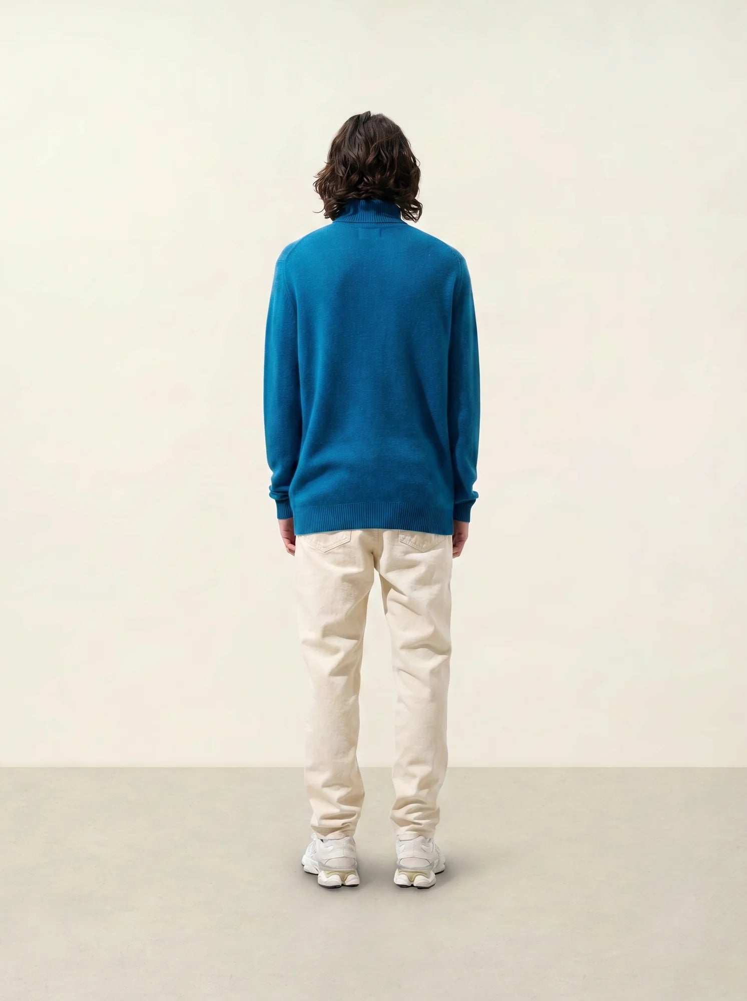 MARTIN sweater turtleneck 4 ply peacock