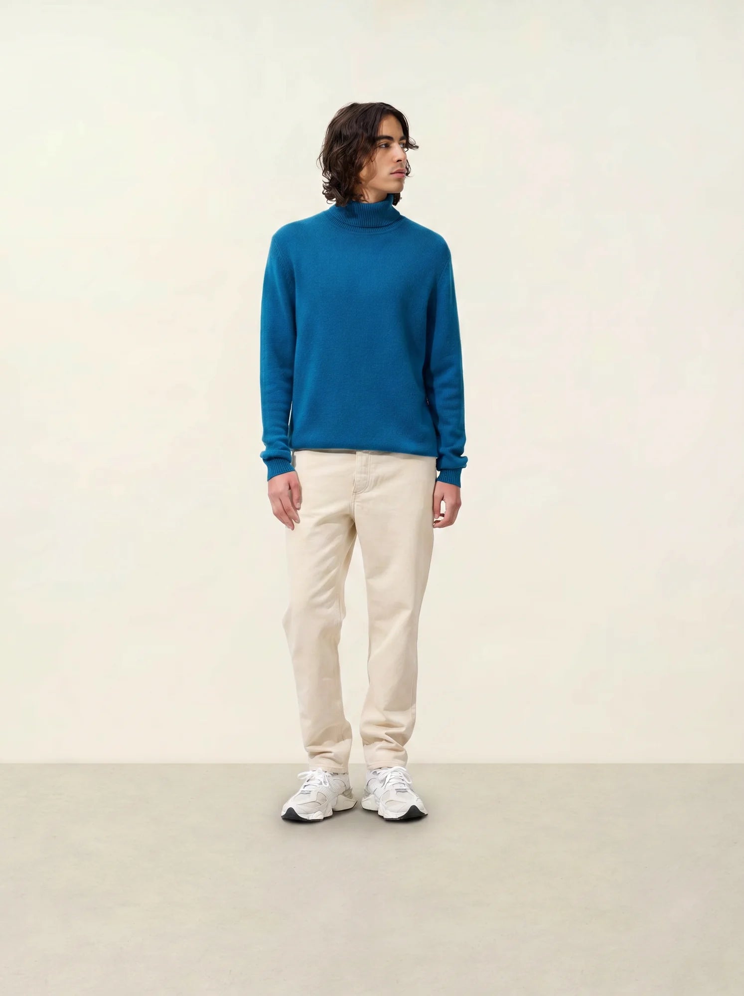 MARTIN sweater turtleneck 4 ply peacock