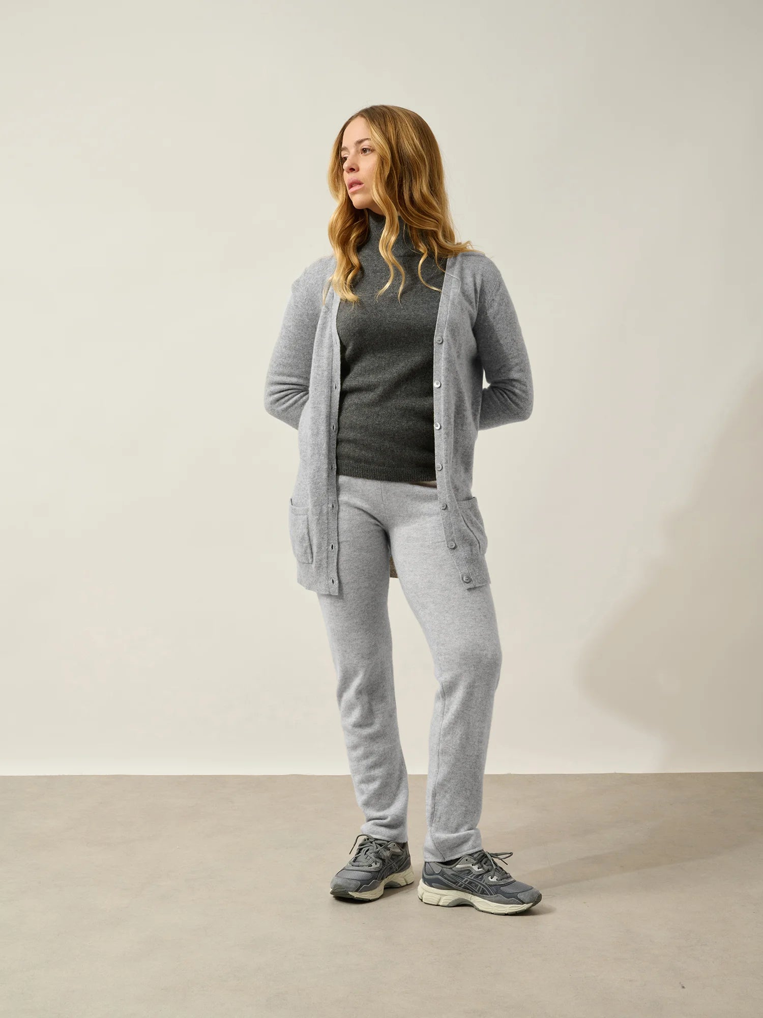 CIMET cardigan col V nuage chiné