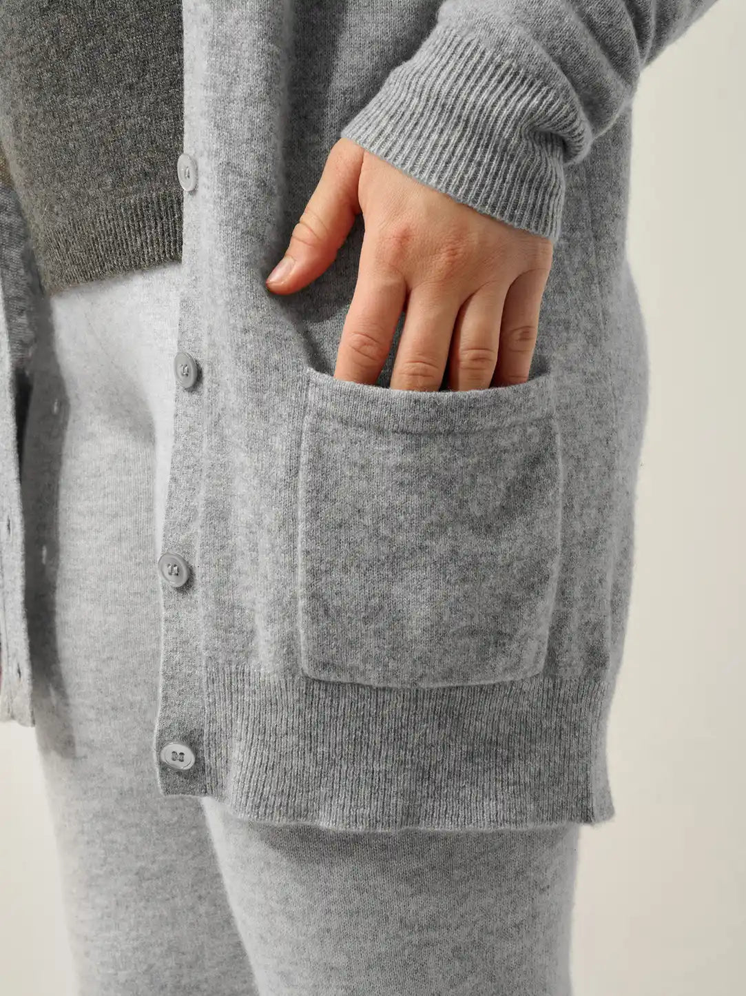 CIMET cardigan col V nuage chiné