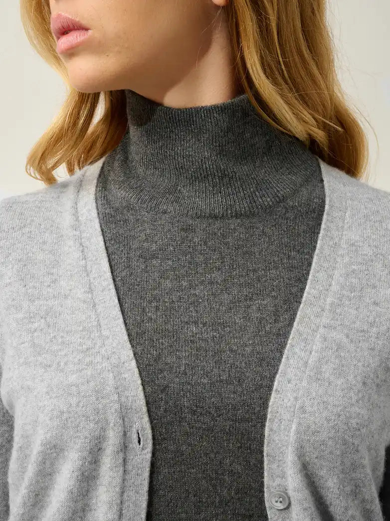 CIMET cardigan col V nuage chiné
