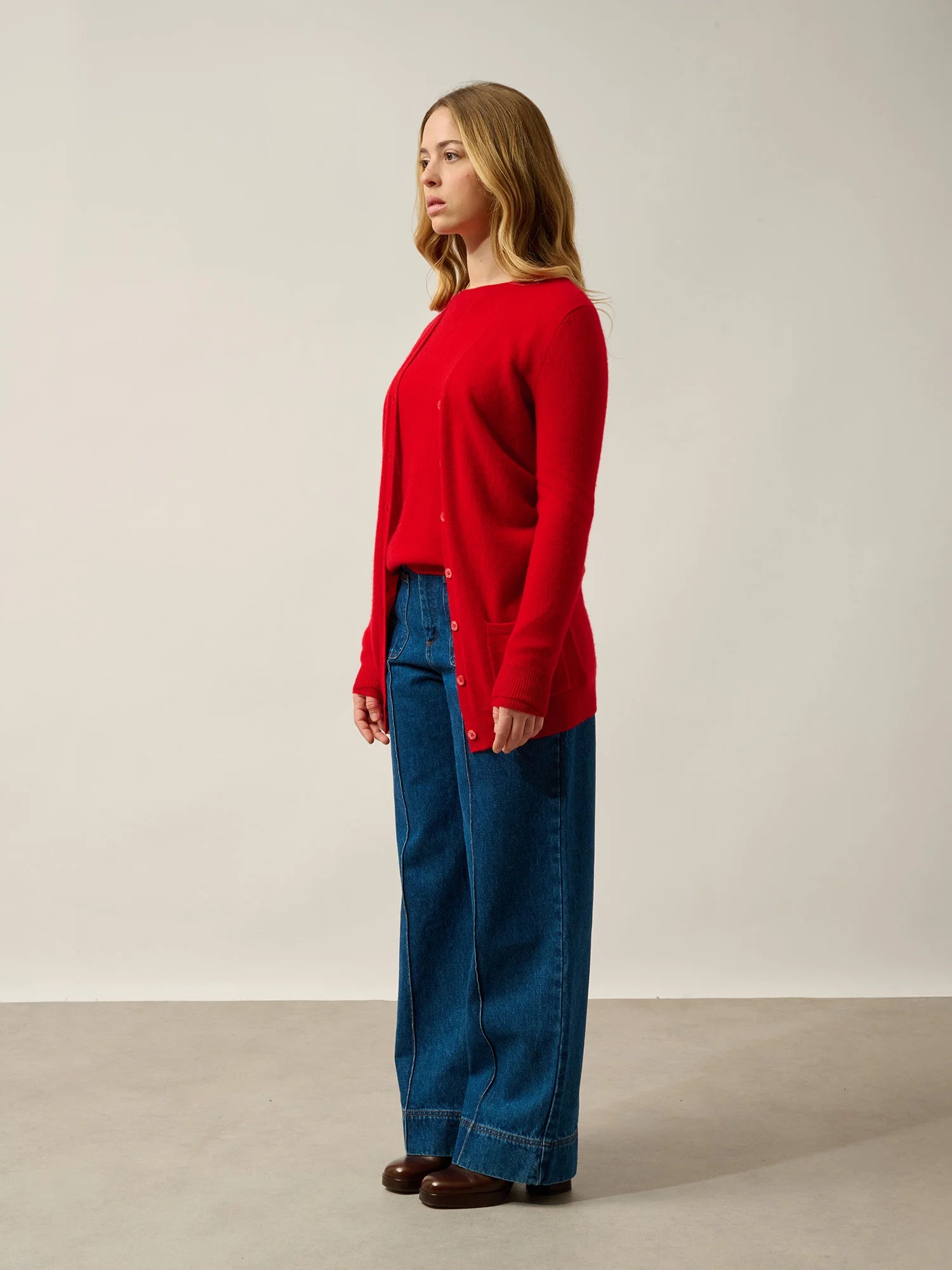 CIMET Cardigan V-Neck Red