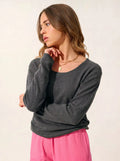 LANFON sweater crew neck heather charcoal
