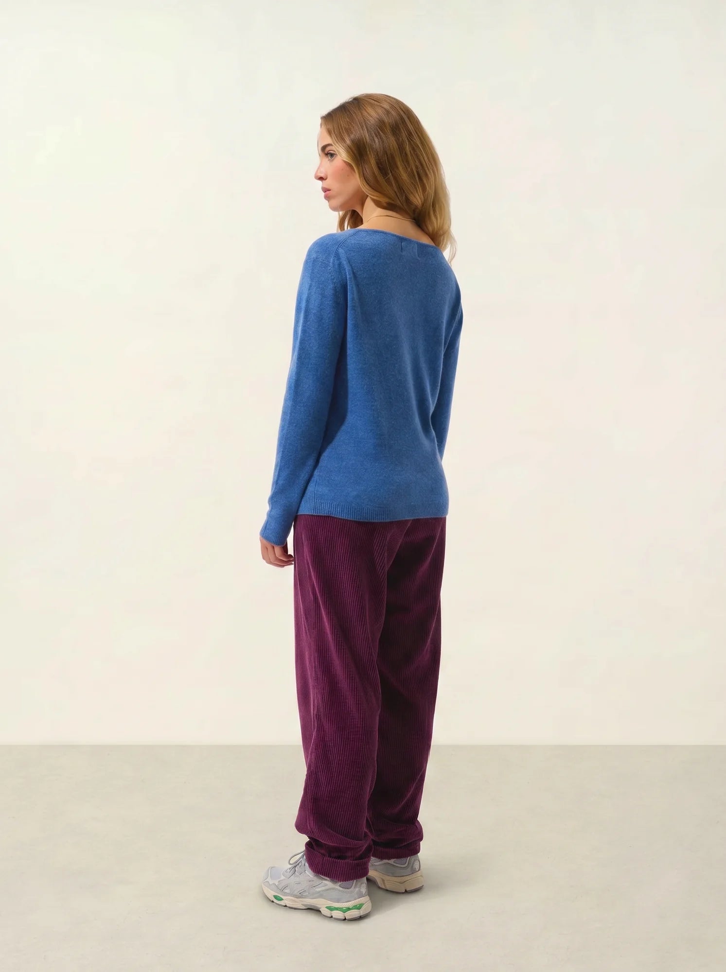 LANFON sweater crew neck denim blue