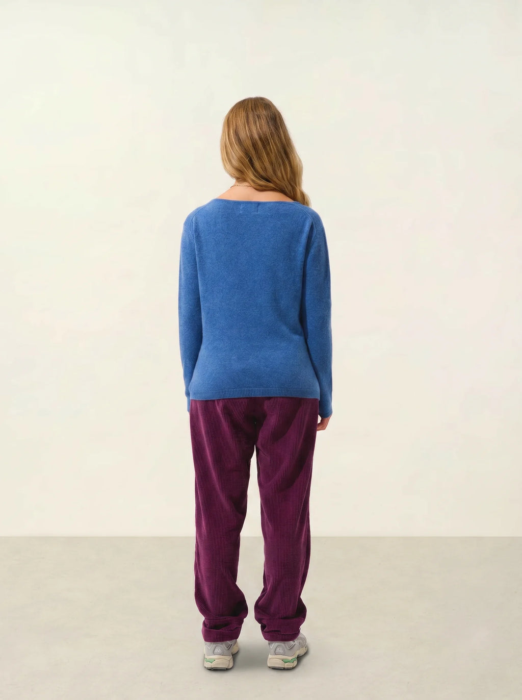 LANFON sweater crew neck denim blue