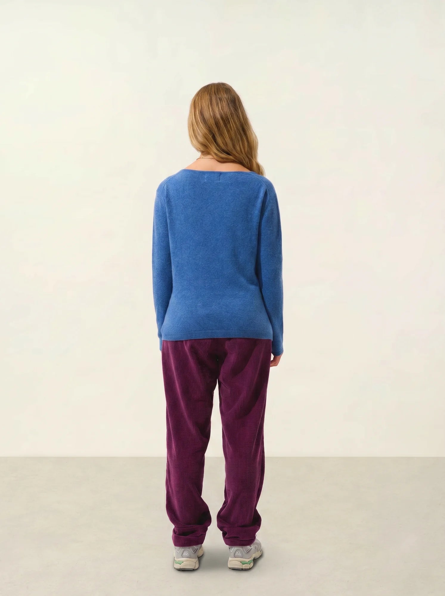 LANFON sweater crew neck denim blue