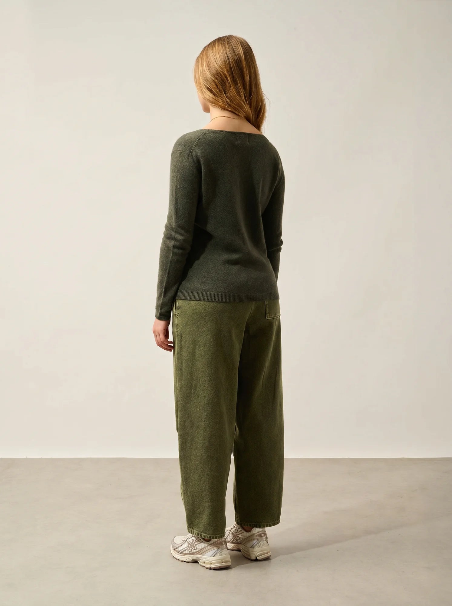LANFON sweater crew neck heather khaki