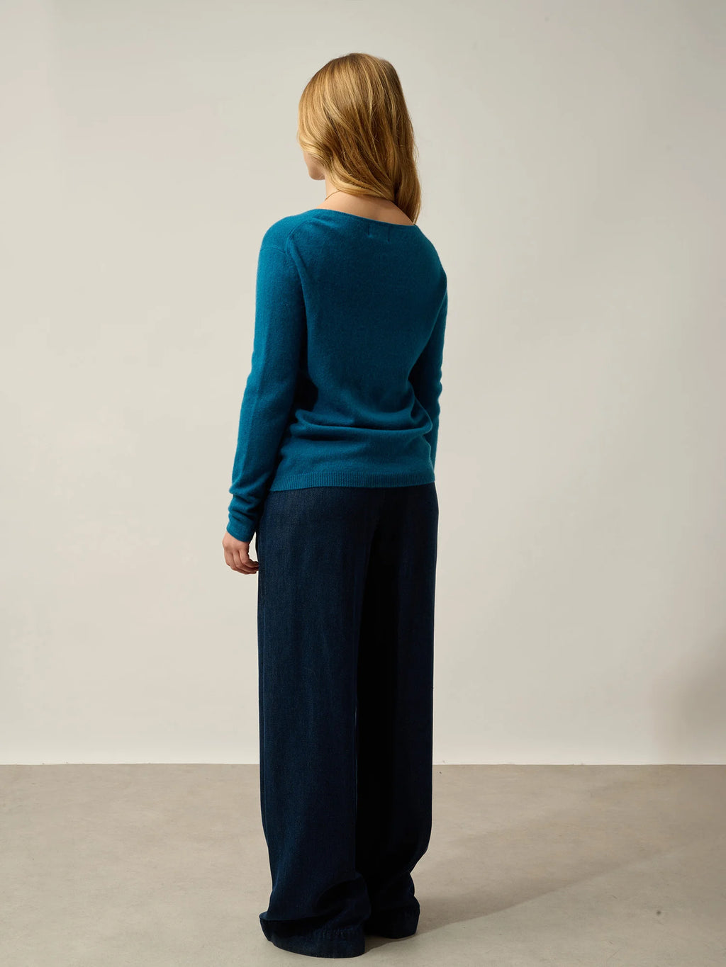 LANFON sweater crew neck peacock
