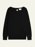 DIBONA Pull Col Bateau Goutte Dos Noir