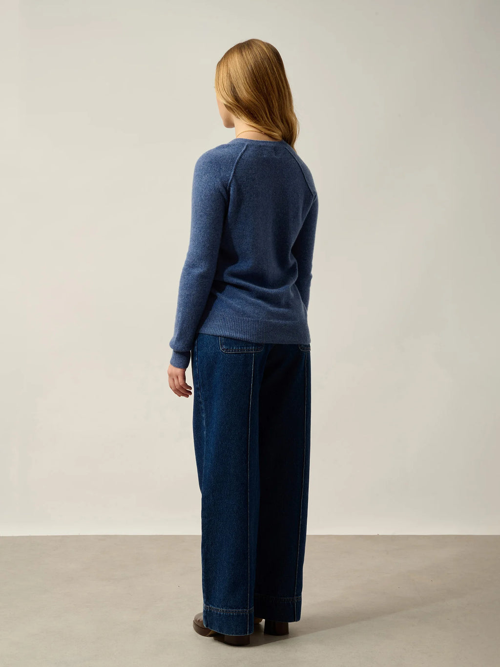 ETRET Pullover Rundhalsausschnitt Denimblau
