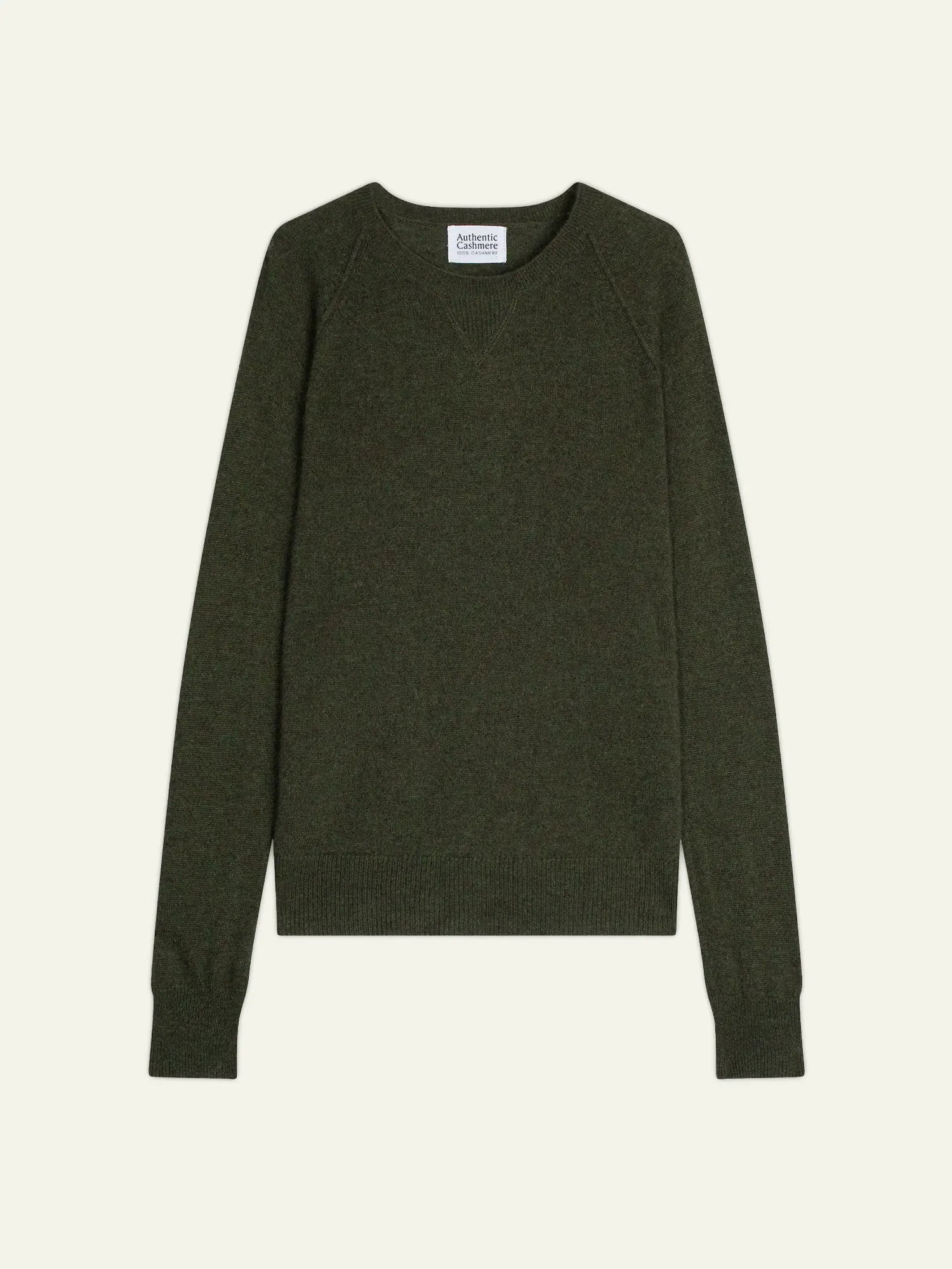 ETRET Pullover Rundhalsausschnitt Khaki meliert