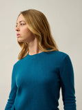 ESTARIS pull col rond boutonné dos paon