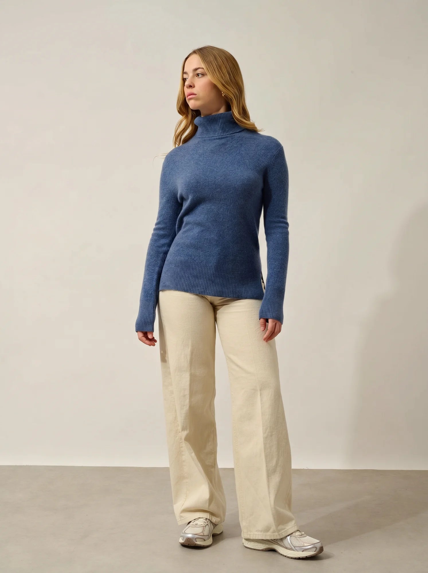 FORNET Pullover Rollkragen Denimblau