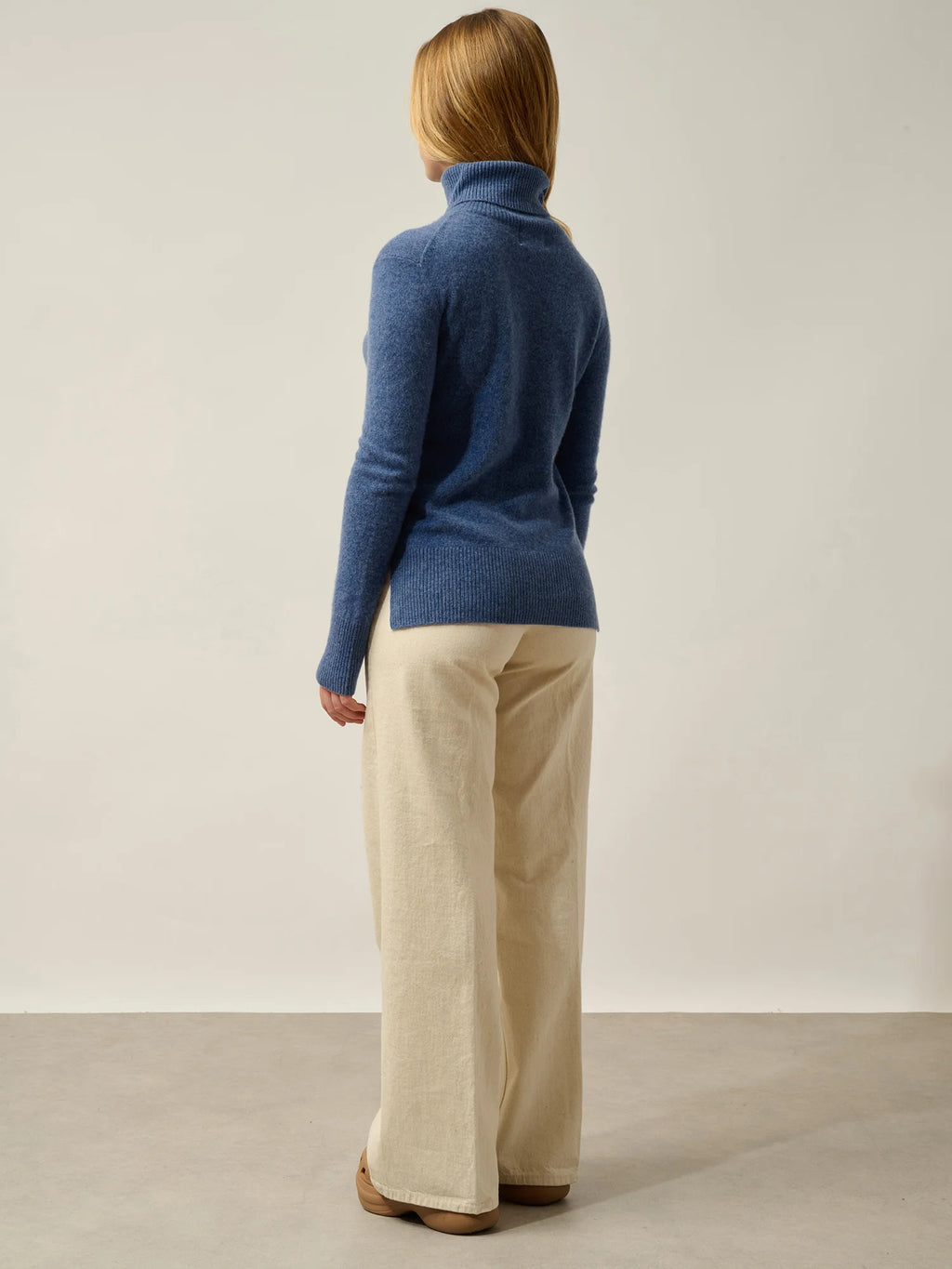 FORNET Pullover Rollkragen Denimblau