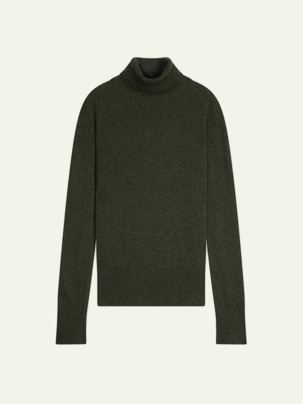 FORNET Pullover Rollkragen Khaki meliert