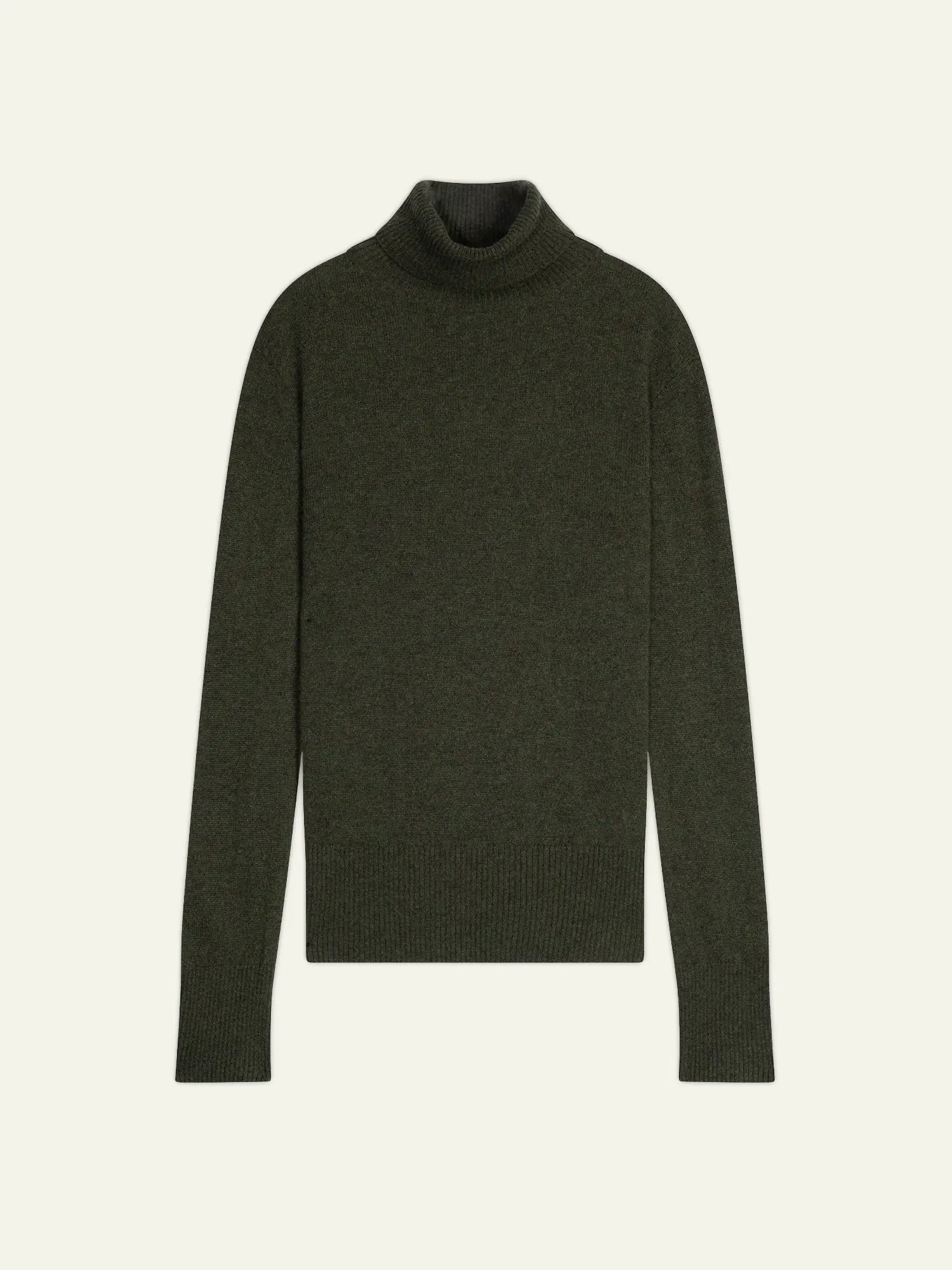 FORNET Pullover Rollkragen Khaki meliert