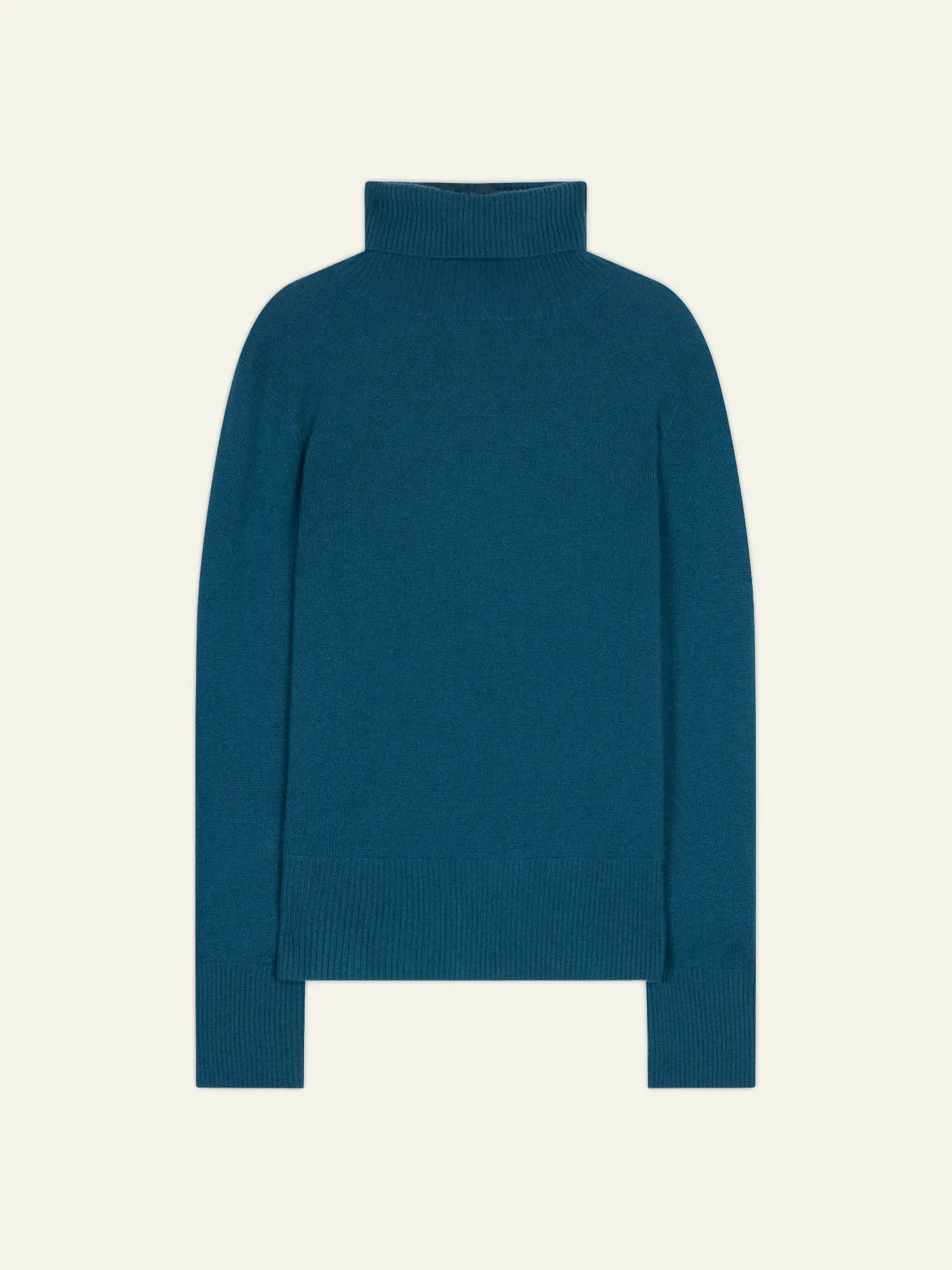 FORNET Pullover Rollkragen Pfauenblau
