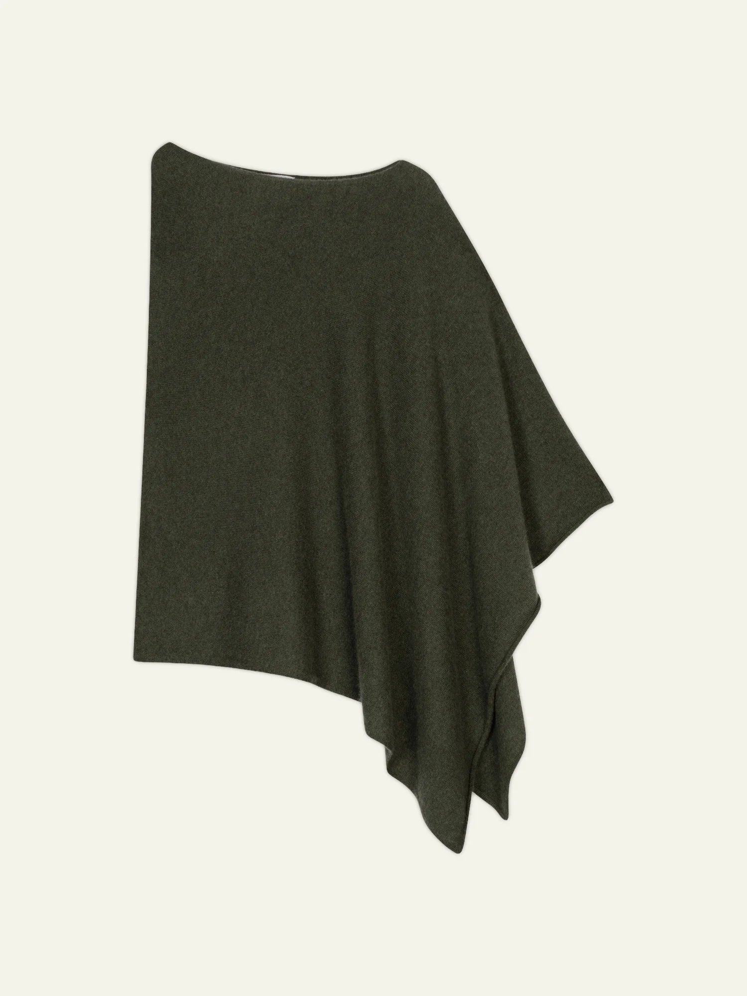 CARRA poncho khaki meliert