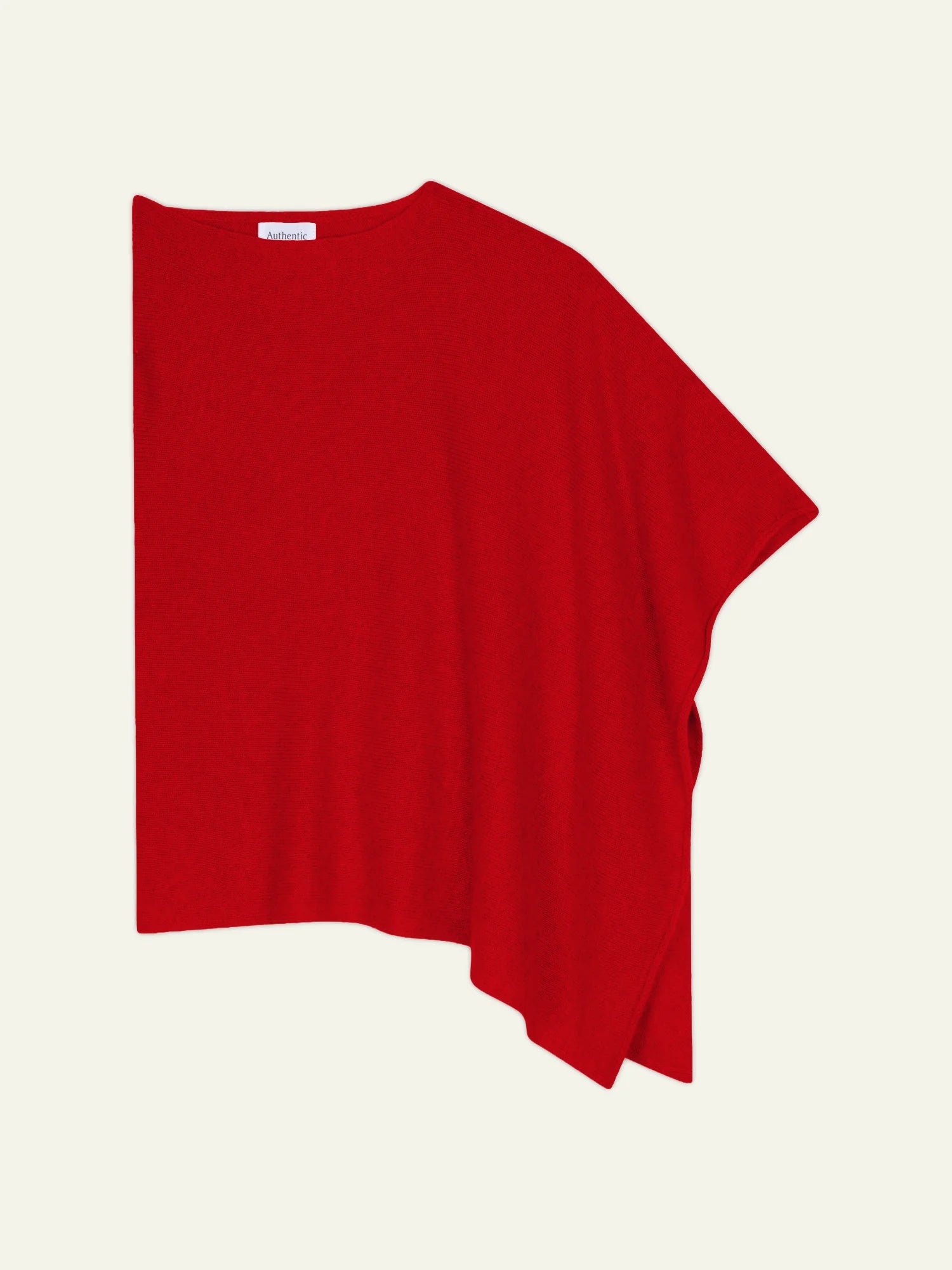 MERYL poncho 4 fils rouge