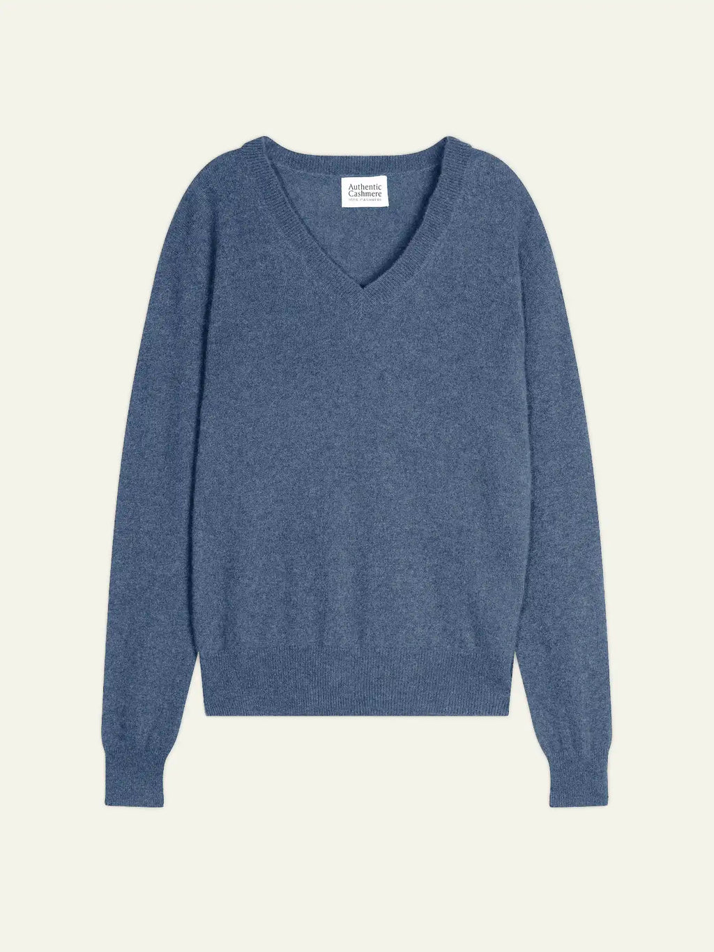GARDORIA pull col V bleu denim