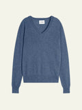 GARDORIA Pull Col V Bleu Denim