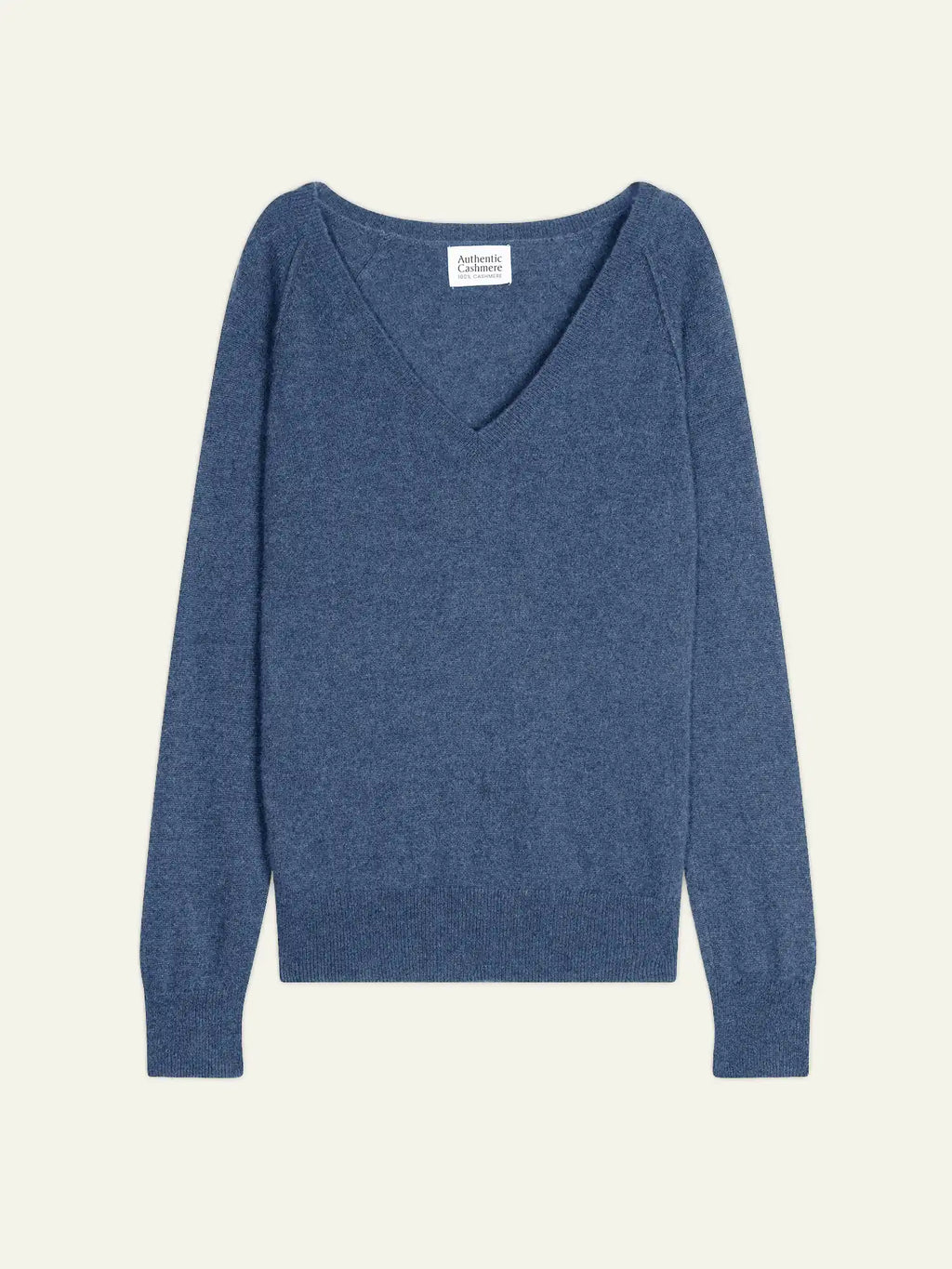 GIUSALET Pullover V-Ausschnitt Denimblau