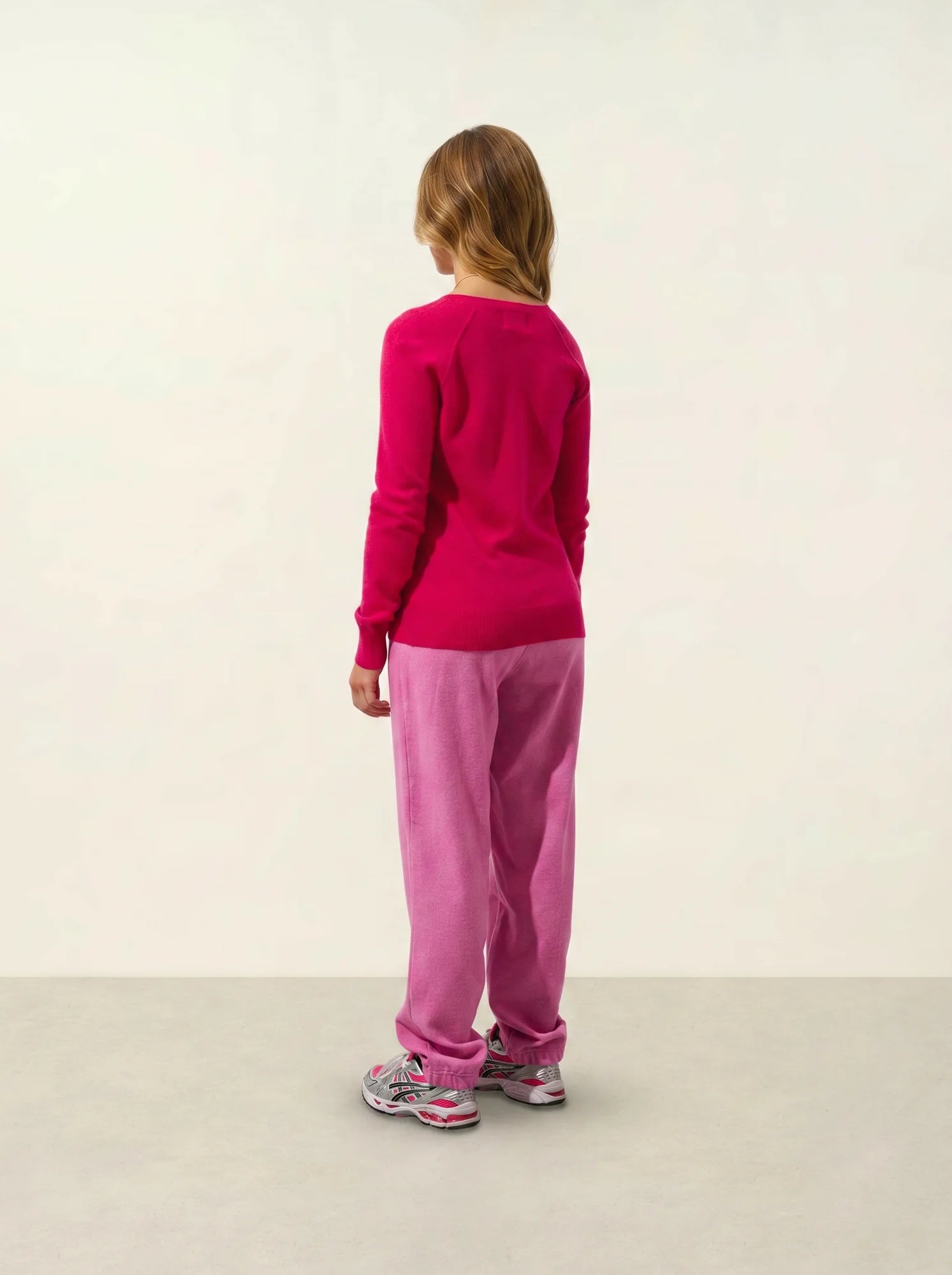 GIUSALET Pullover V-Ausschnitt Fuchsia