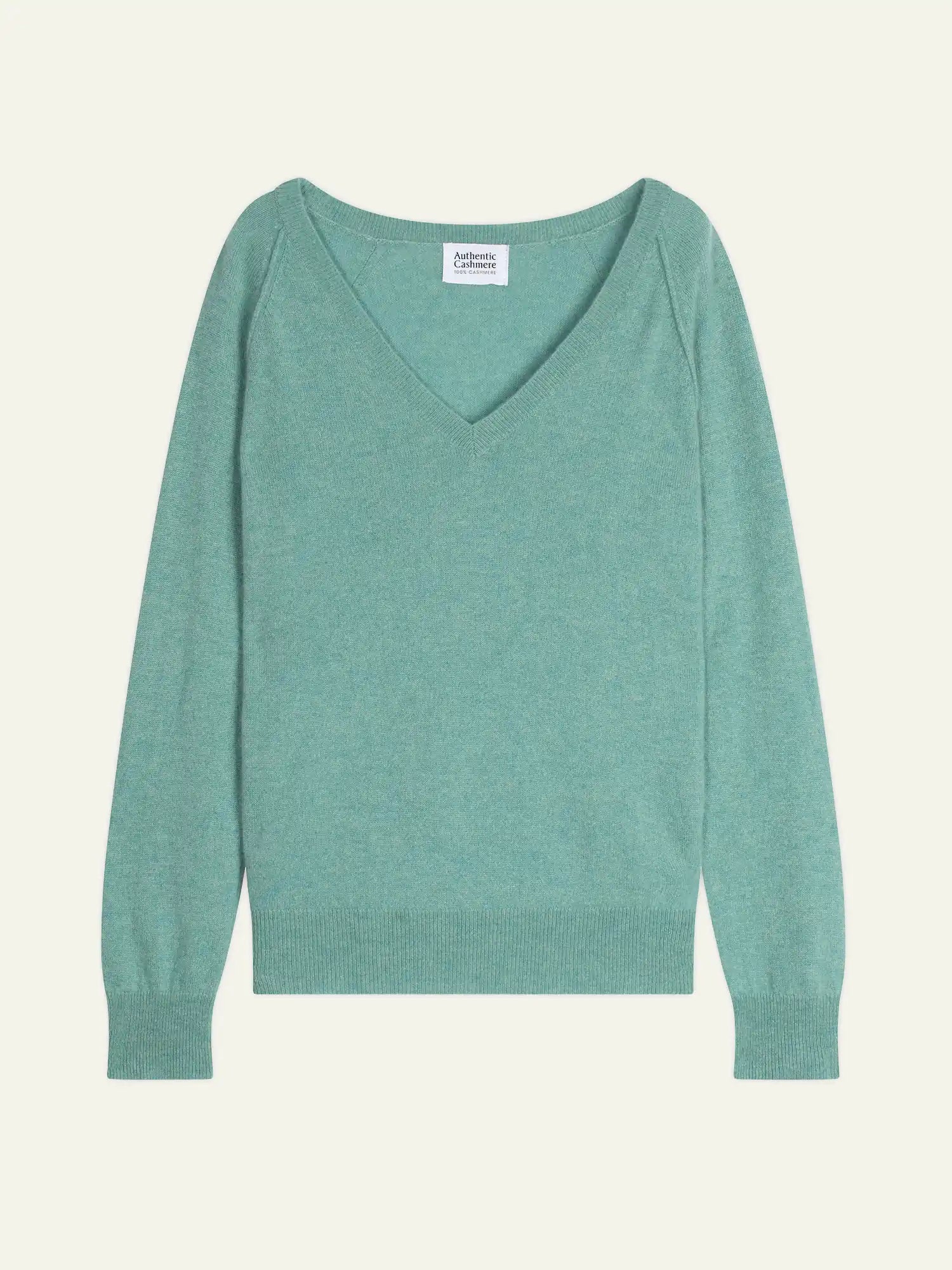 GIUSALET sweater v-neck heather green